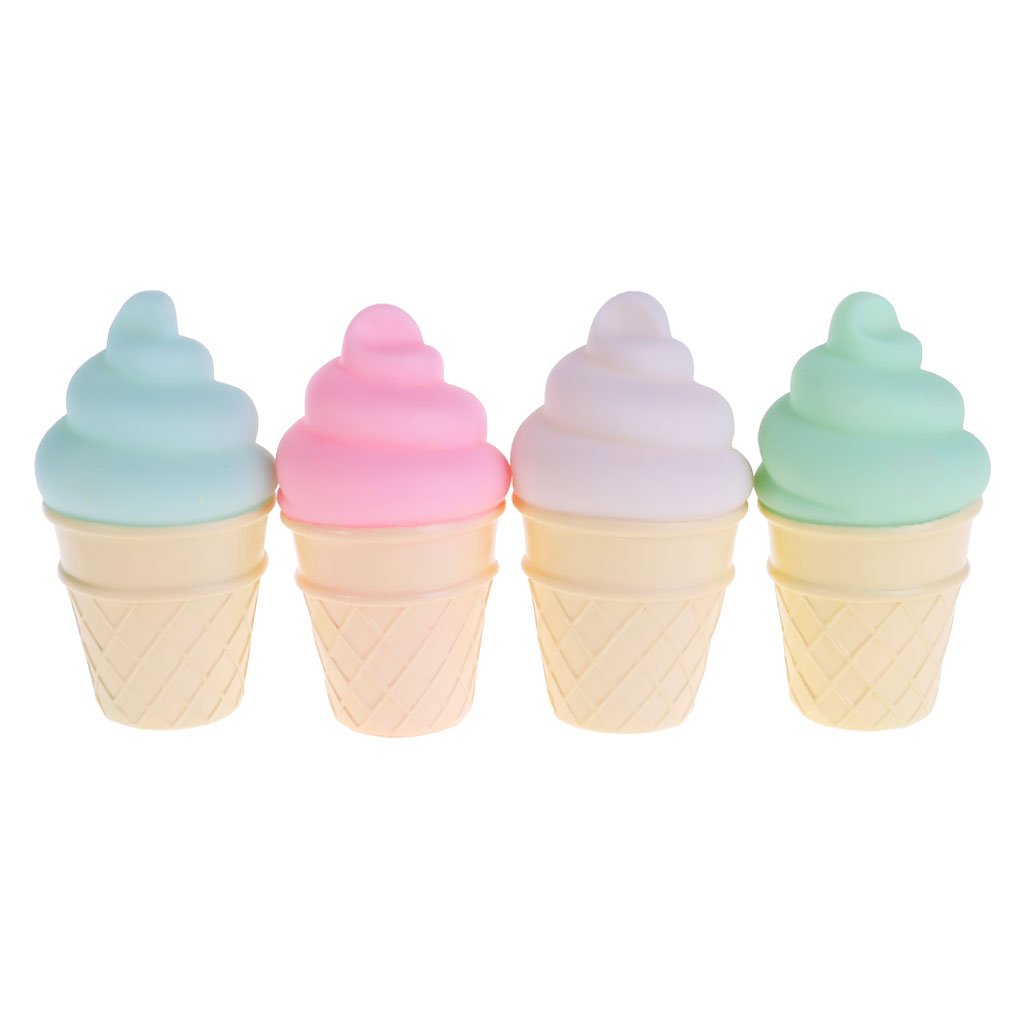 Cute Ice Cream Cone Night Light - LED Desk Lamp for Kids, Children's Room Decor & Bedroom Nightlight - Perfect for Nursery, Birthday Party & Sleep Aid