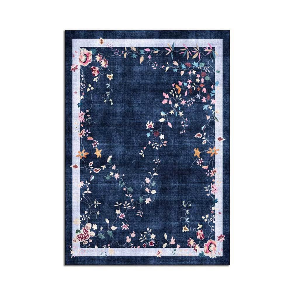 LIKETN Retro Floral Area Rug - Abstract Geometric Non-Slip Carpet for Living Room, Bedroom, Bathroom - Indoor/Outdoor Luxury Runner Rug 3'x4' - Perfect for Boho Home Decor, Dorm Room & Entryway Floor Mat