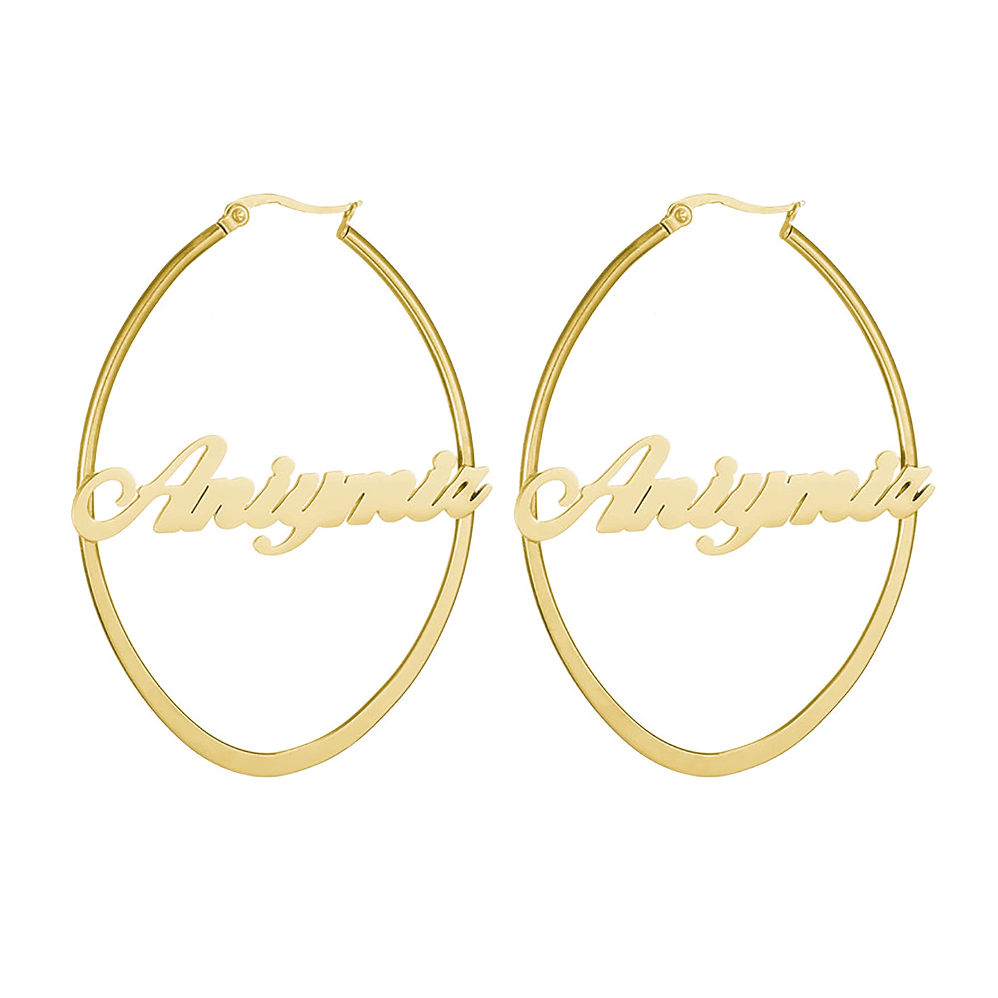 Custom Personalized Name Earrings - Heart Hoop Initial Jewelry for Women, Unique Christmas Gift for Her, Birthday, Anniversary - Perfect for Everyday Wear & Special Occasions