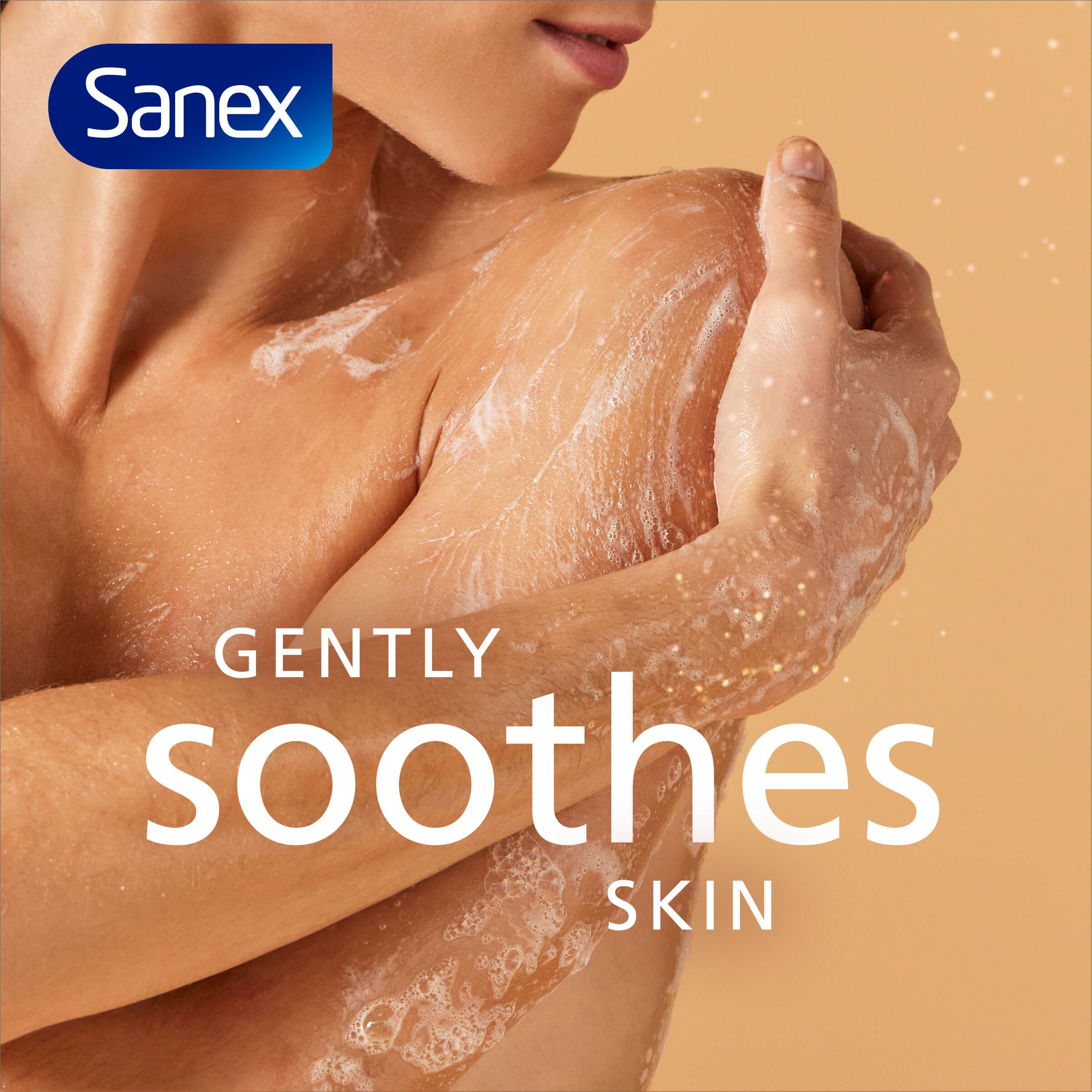 Sanex Expert Skin Health Sensitive Shower Gel - Dermatologist Tested Gentle Body Wash for Sensitive Skin - 6 Pack (450ml Each) - Hydrating & Soothing Formula for Daily Shower & Post-Workout Care