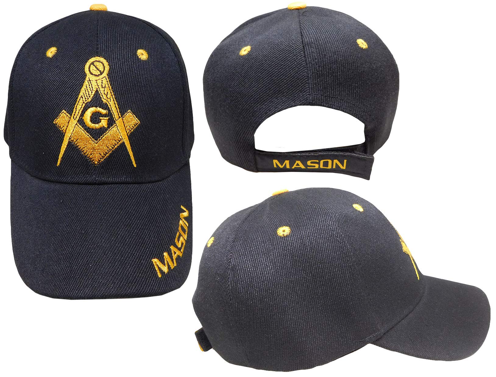 KYS 12-Pack Wholesale Masonic Baseball Hats - Embroidered Freemason Logo Adjustable Cotton Caps for Men - Perfect for Lodge Meetings, Outdoor Events & Gift Giving
