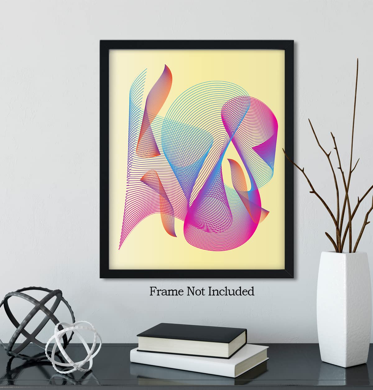 Abstract Moiré Wall Art Print - Minimalist Home Decor for Bathroom, Teen Room & Office - Unframed 11x14 Inches - Unique Gift for Men & Women - Perfect for Modern Living Spaces & Housewarming Presents