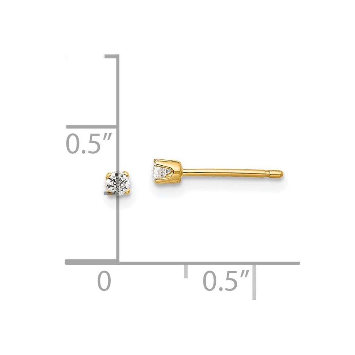 14K Gold CZ Cubic Zirconia Stud Earrings for Women - Simulated Diamond Earrings in White Gold & Yellow Gold | Perfect for Weddings, Parties & Everyday Elegance