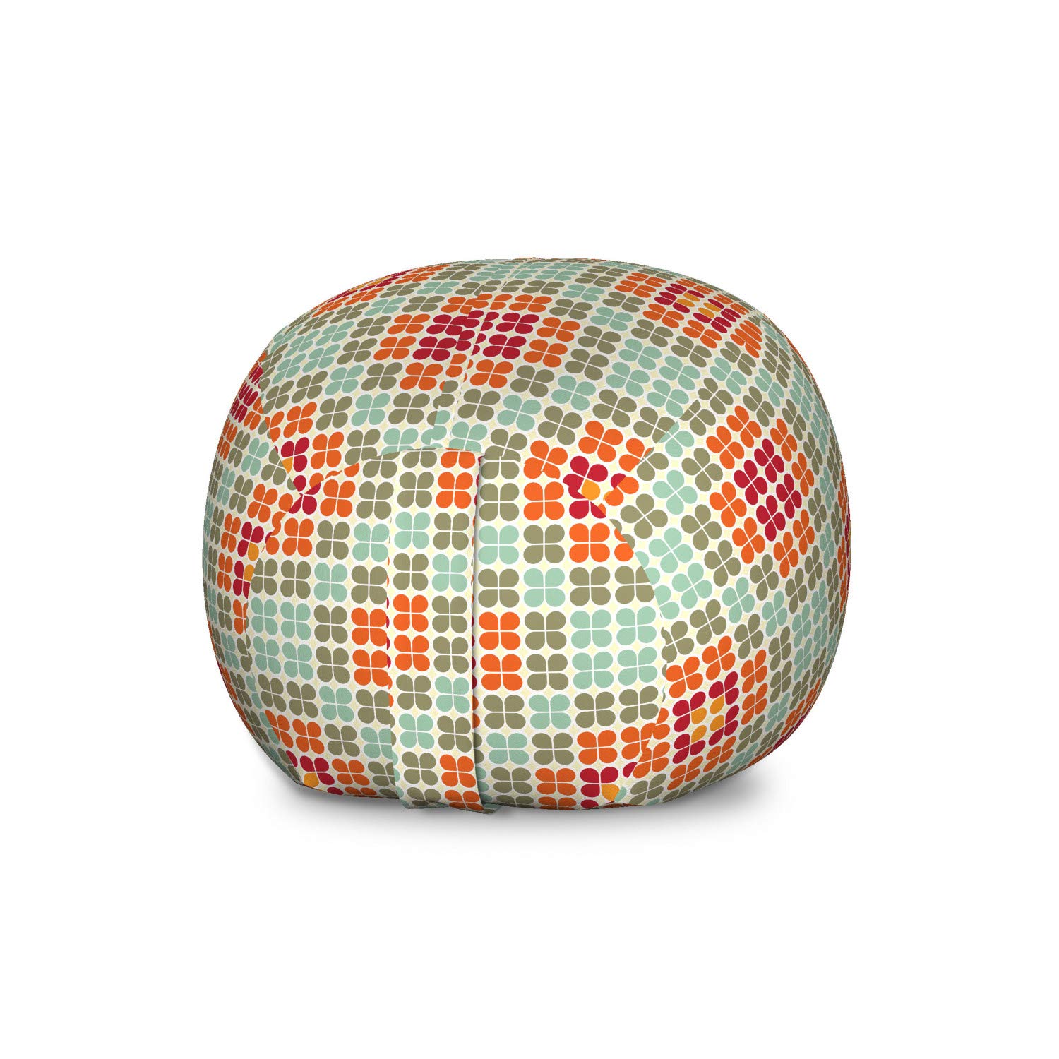 Ambesonne Geometric Storage Toy Bag Chair - Large Washable Stuffed Animal Organizer with Modern Mosaic Pattern | Kids Room Decor, Playroom Storage, Nursery Organization, Multicolor