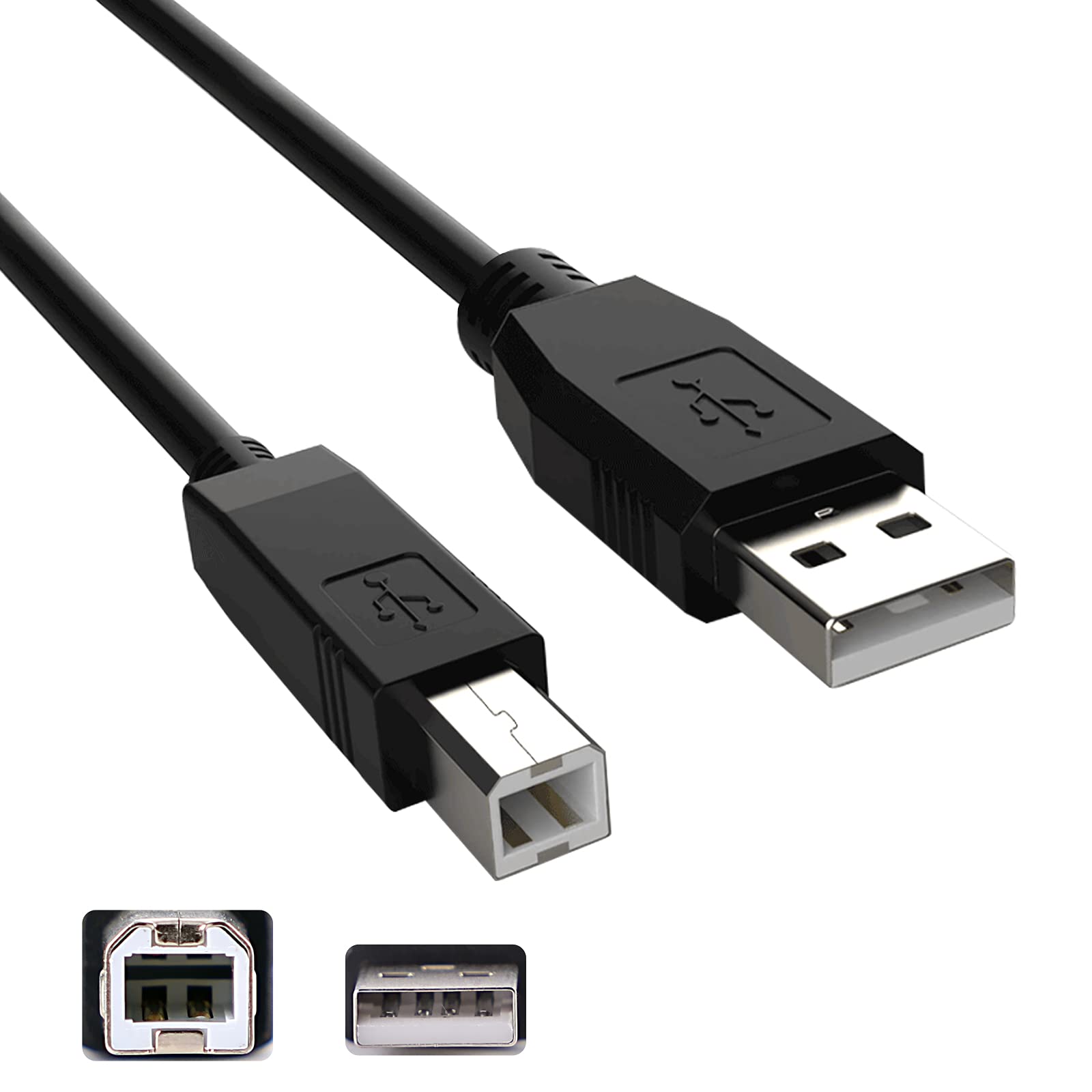 10FT USB Printer Cable for DYMO Label Writer 450 & Twin Turbo - High-Speed Data Transfer & Replacement Cord - Perfect for Shipping Labels, Office Printing & Barcode Scanners