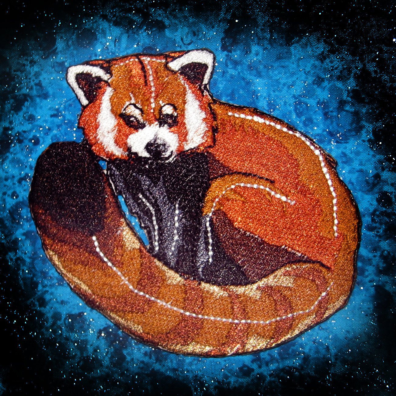 Cute Red Panda Iron On Patch for Jackets, Bags & DIY Crafts - Embroidered Applique for Clothing & Accessories