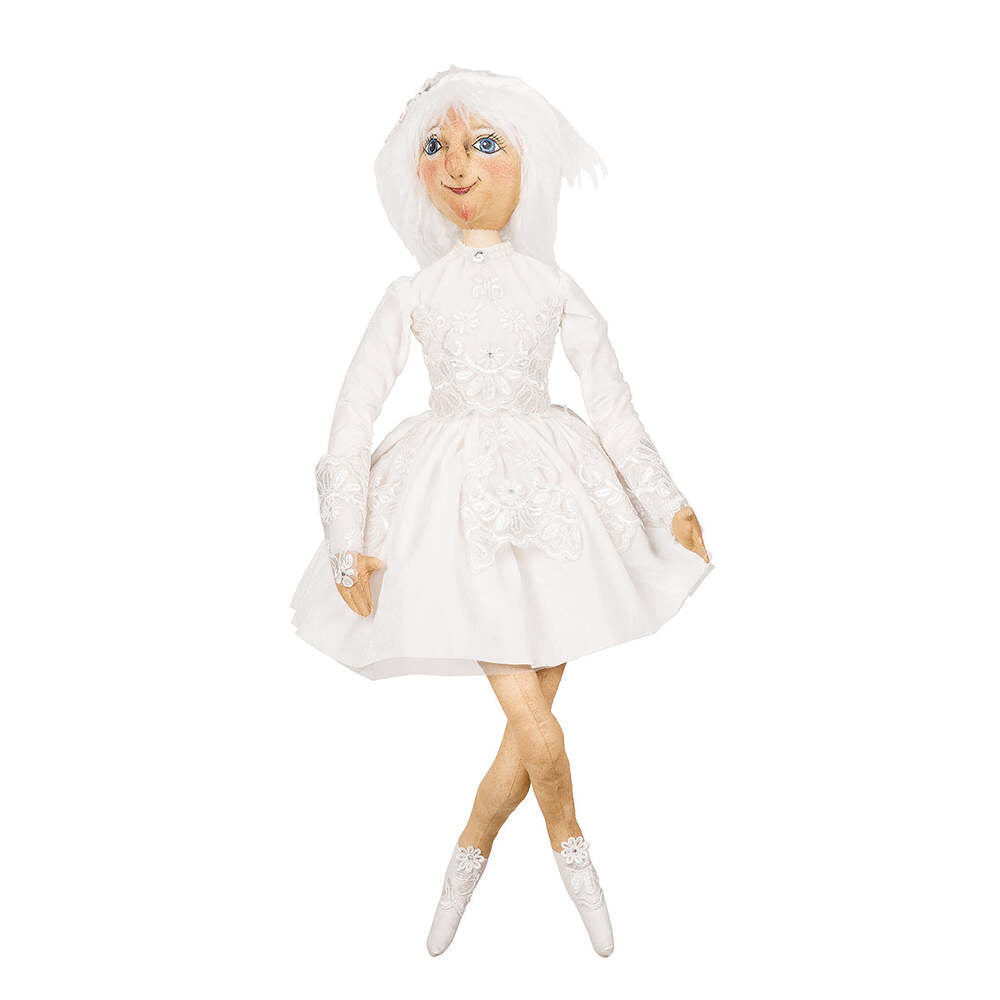 Angelica Snow Gathered Traditions Art Doll by Joe Spencer - Handcrafted Collectible Christmas Decor for Holiday Displays & Home Decor