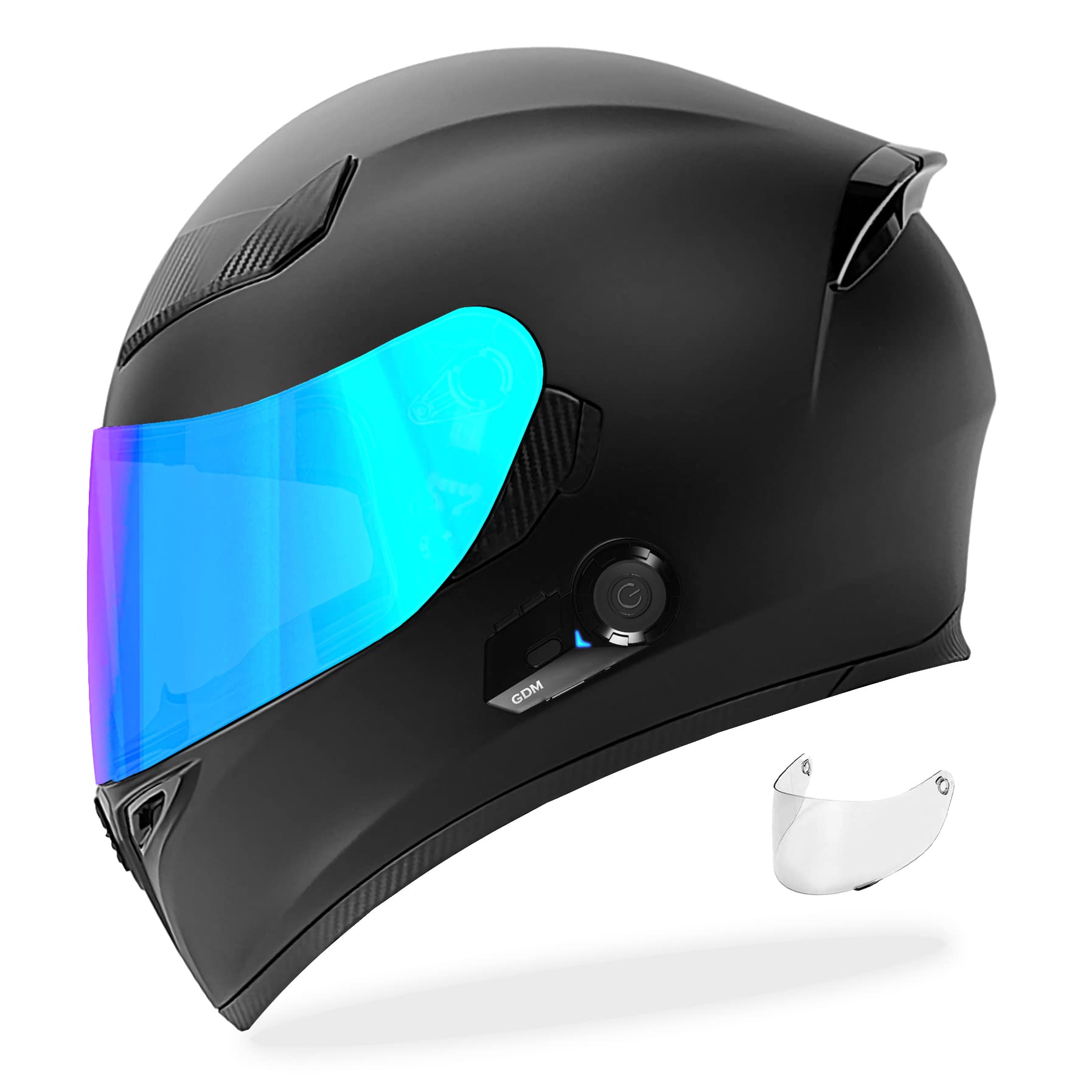 GDM Ghost Motorcycle Helmet Bluetooth Headset - Wireless Intercom for Riders with Supersonic Audio | Perfect for Group Riding, Commuting & Adventure Tours