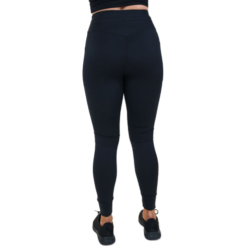 Black Omni Leggings for Women - High Waist Yoga Pants with Pockets, Tummy Control & 4-Way Stretch - Perfect for Workout, Running, Gym & Lounge Wear