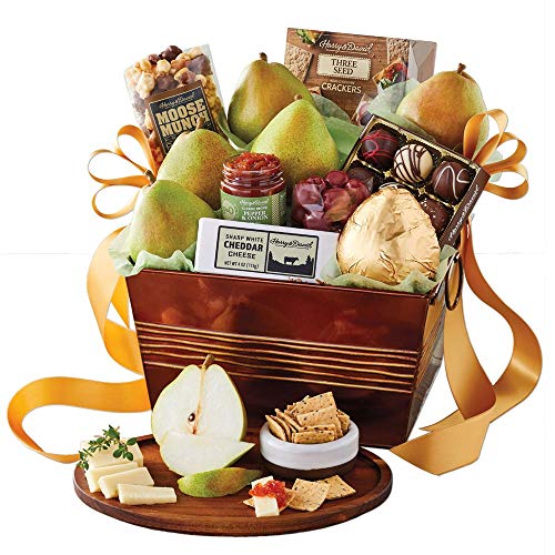 Harry & David Premium Gift Basket - Juicy Pears, Gourmet Popcorn & Delicious Relish | Perfect for Holidays, Corporate Gifts & Special Occasions