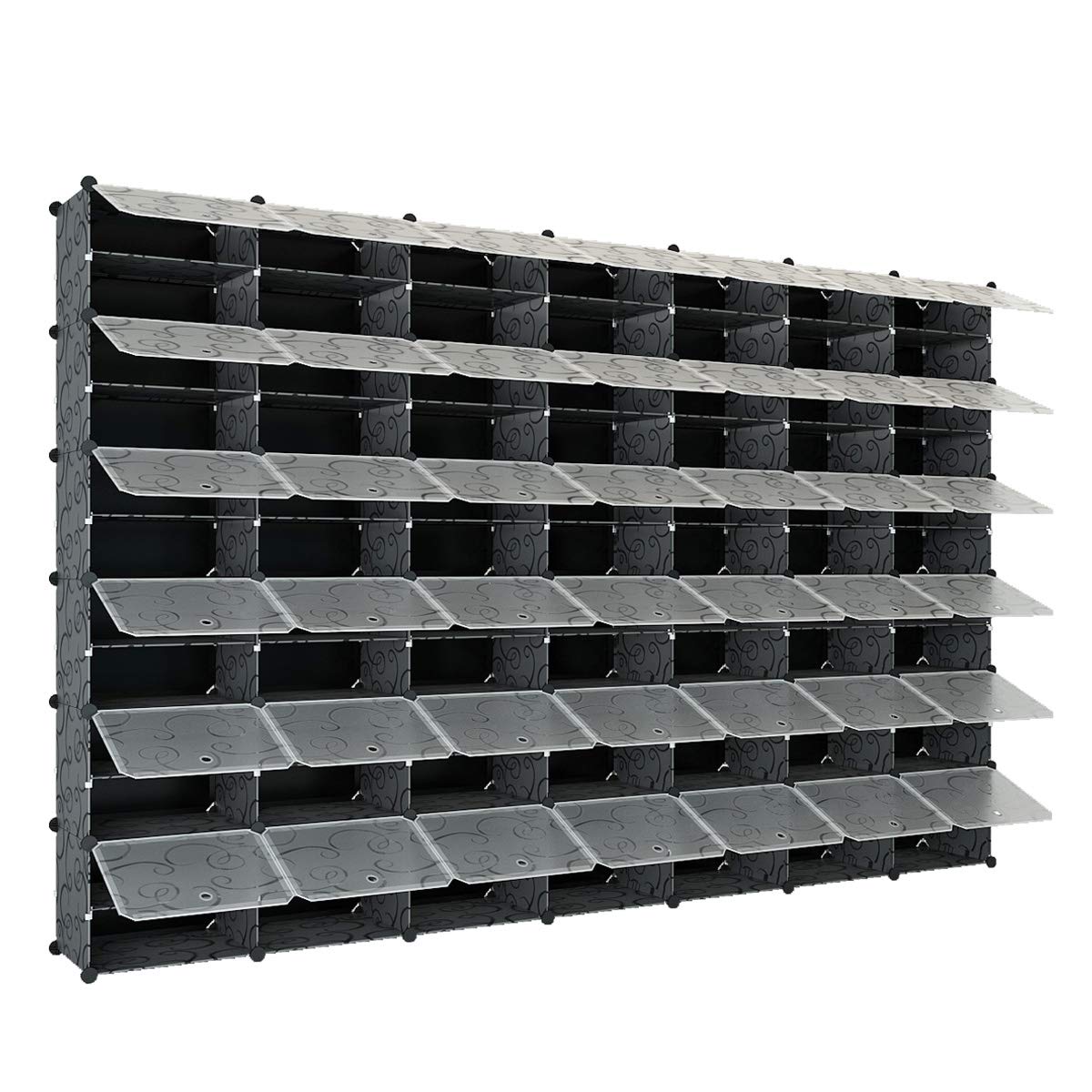 KOUSI 168 Pair Expandable Shoe Rack Organizer - 12 Tier Tower Shelf Storage Cabinet for Heels, Boots & Slippers | Space Saving Closet Organizer for Bedroom, Entryway & Dorm (Black)