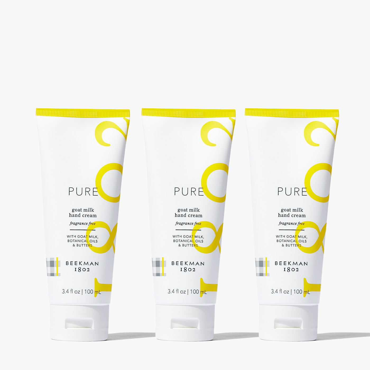 Organic Pure Goat Milk Hand Cream Set of 3 - Ultra Moisturizing & Nourishing for Dry Skin - Perfect for Winter Care, Office Use & Gift Giving