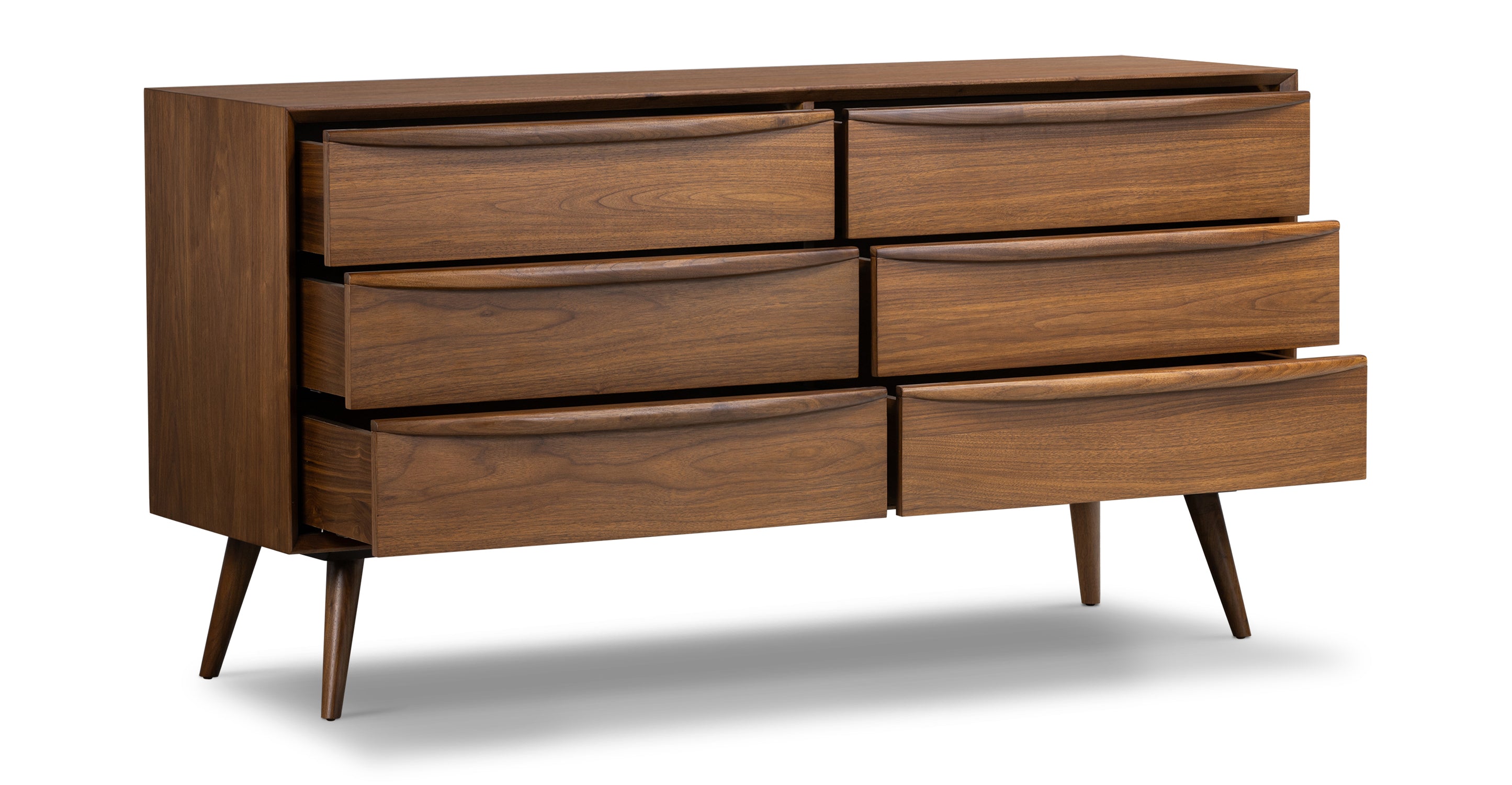 Cura 6 Drawer Dresser - Modern Wooden Chest of Drawers for Bedroom Storage & Organization | Perfect for Clothes, Linens, and Accessories