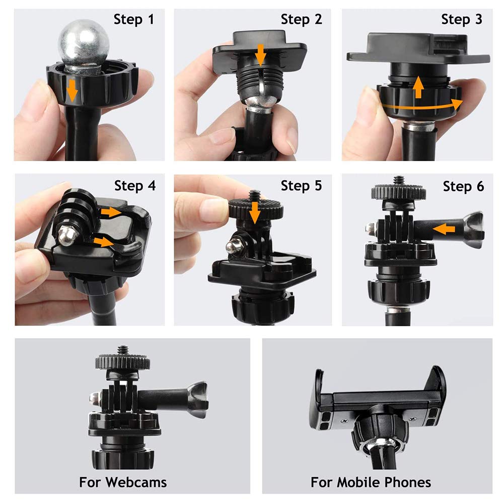 Flexible Webcam & Phone Mount with 1/4