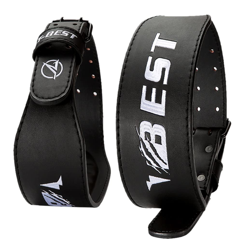 MGCtech Weightlifting Belt for Men & Women - Premium Gym Belt for Back & Lumbar Support, Powerlifting & Bodybuilding - Adjustable 100cm Fitness Belt (Black) - Ideal for CrossFit, Deadlifts & Strength Training