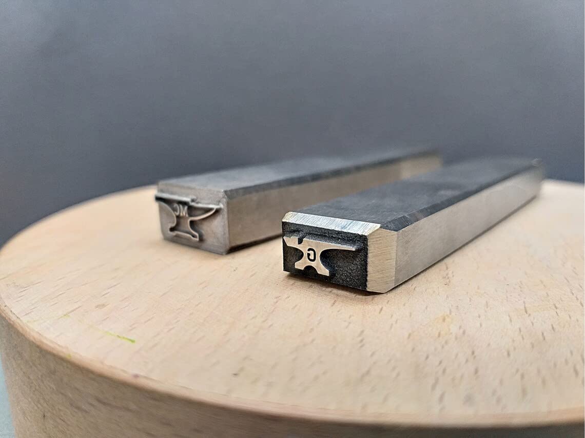 Custom Blacksmith & Knife Maker Steel Stamps - Personalized Logo Touchmark for Metalworking & Leather Crafts | Perfect for Branding Handmade Knives, Tools & Metal Art Projects