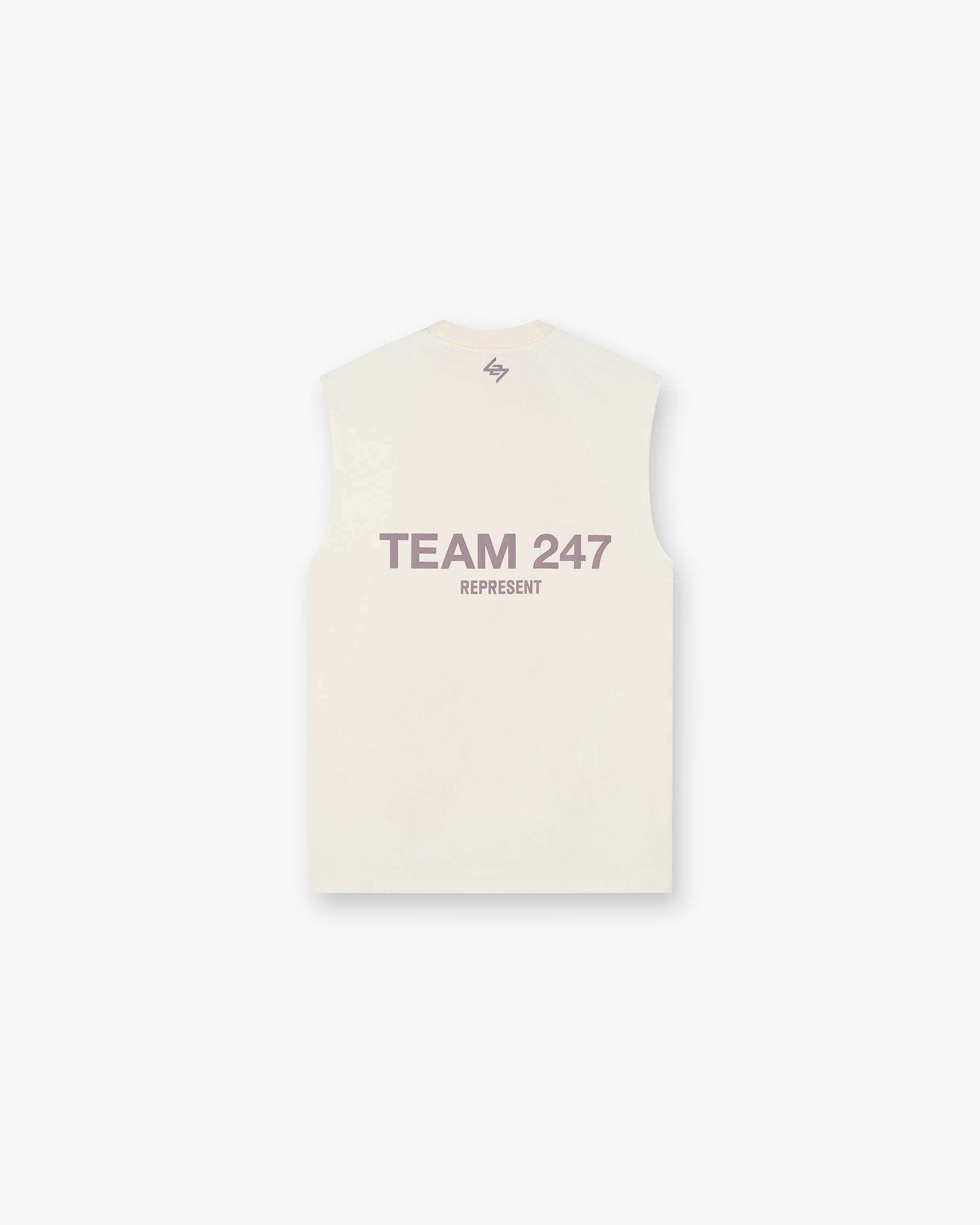 Team 247 Oversized Tank Top for Women - Soft & Comfortable Crew Neck Loose Fit T-Shirt - Perfect for Gym, Yoga, Running & Casual Wear (Cream)
