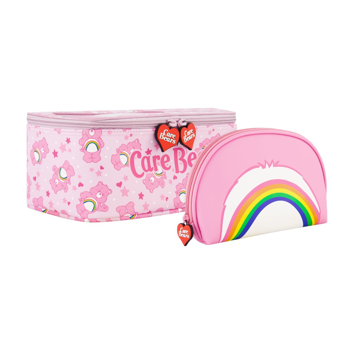 Care Bears Cheer Bear 2-Piece Travel Cosmetic Bag Set - Perfect for Makeup Storage & Travel Accessories Organization