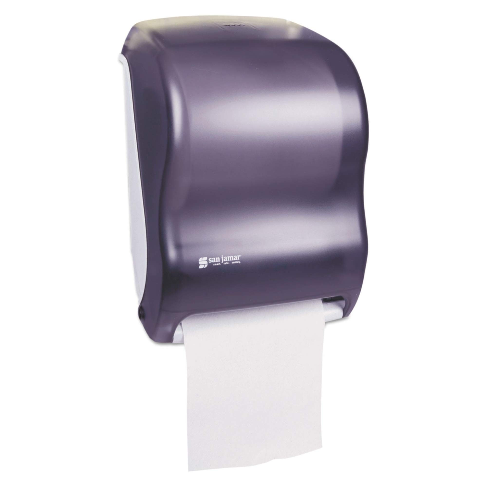 San Jamar T1300TBK Clear Tear-N-Dry Paper Towel Dispenser - Heavy Duty Commercial Grade for Restaurants, Kitchens & Offices - Wall Mount or Countertop Use