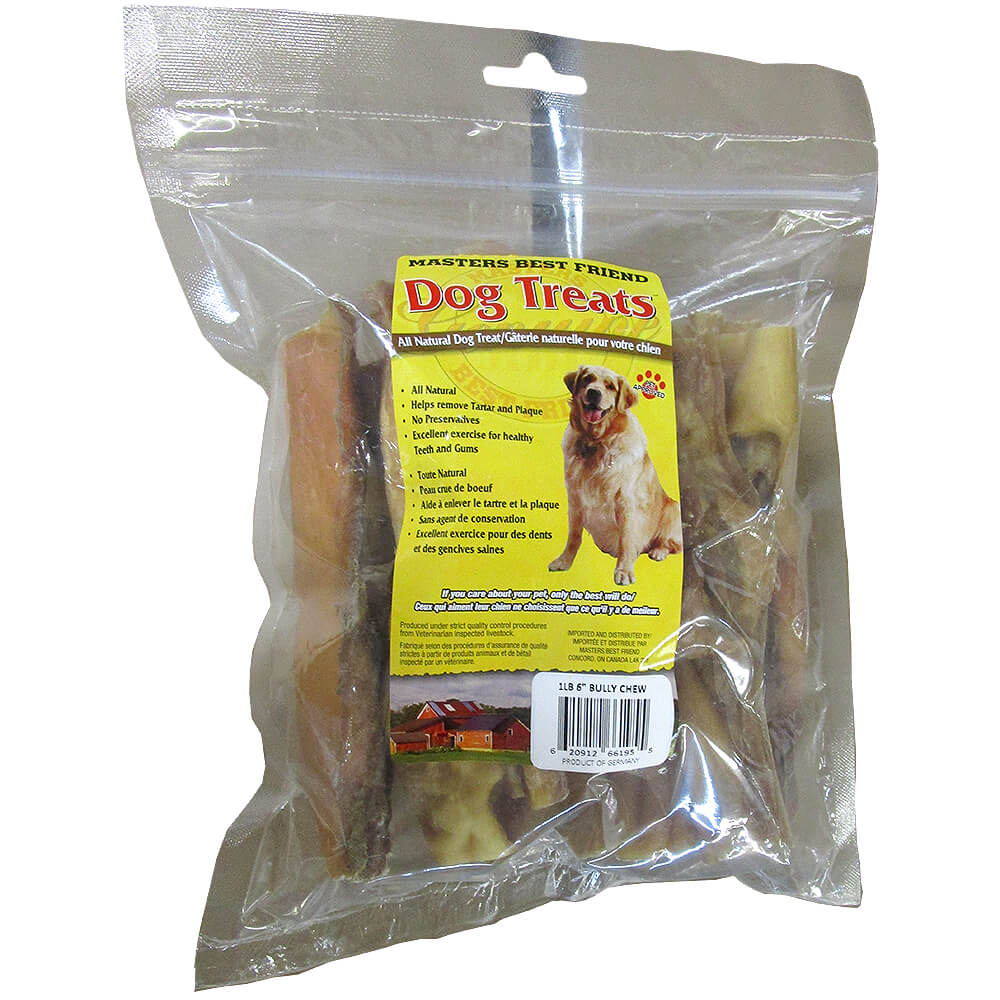 Premium 6-Pack Beef Bully Sticks for Dogs - 1 lb Natural Dog Chews - Long-Lasting Dental Treats for Puppies & Adult Dogs - Perfect for Training, Teething & Anxiety Relief