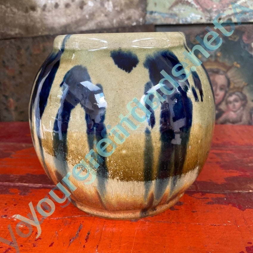 Handmade Vintage Glazed Stoneware Pot - Ceramic Planter, Kitchen Storage & Decorative Home Decor for Indoor & Outdoor Use