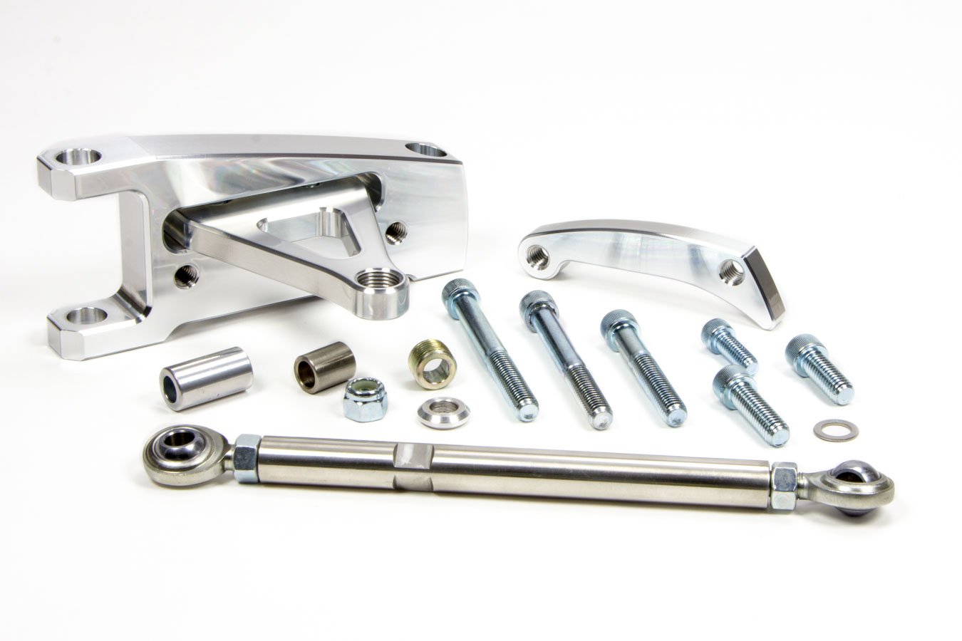 High-Performance MARCH Alternator Bracket Kit - Driver Side Aluminum Bracket with Clear Powder Coat for Small Block Chevy Engines (Short Water Pump) - Perfect for Engine Upgrades & Custom Builds