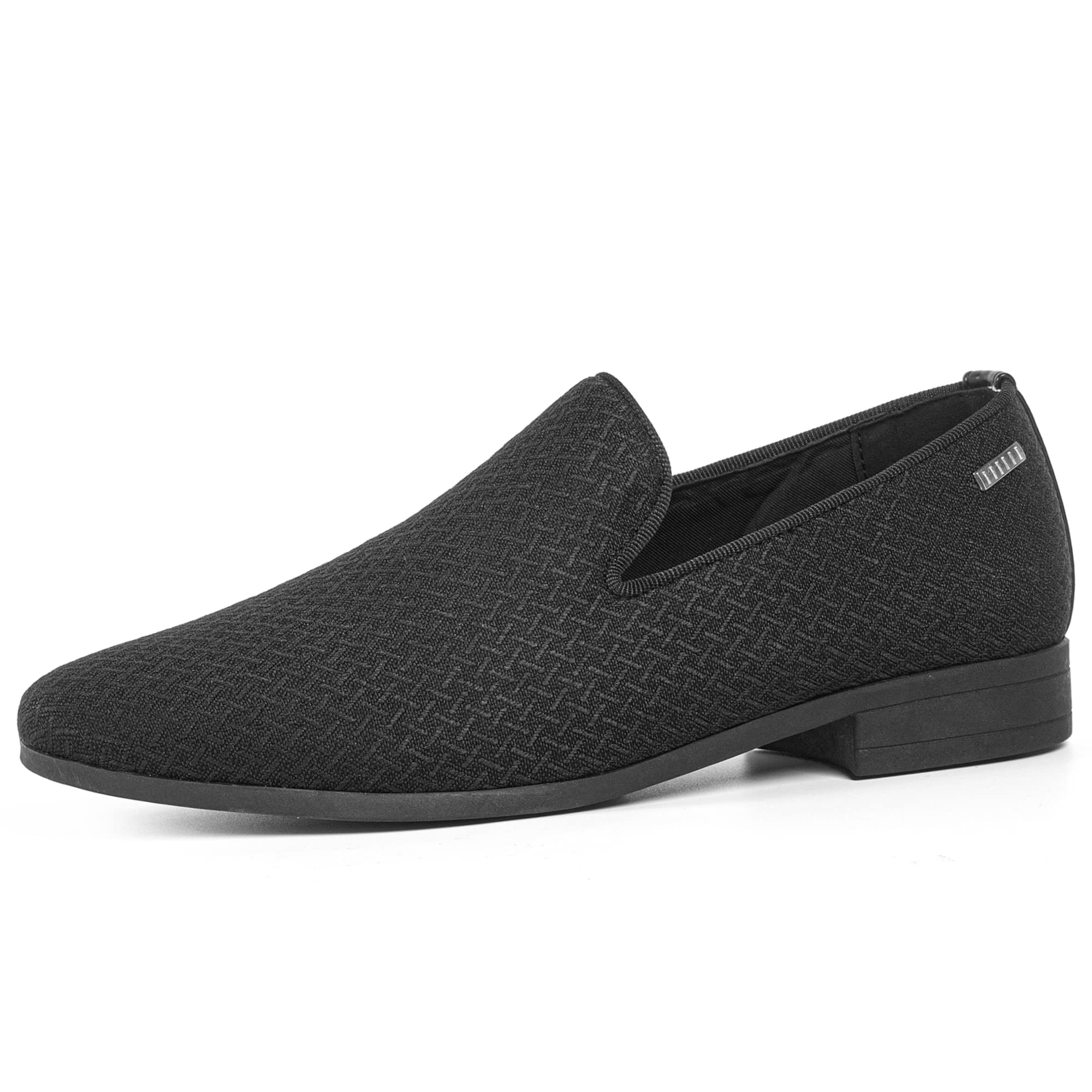 ALLY UNION MAKE FORCE Men's Loafers - Classic Penny Smoking Dress Shoes for Wedding, Party & Business - Slip-On Comfortable Formal Shoes for Work & Special Occasions