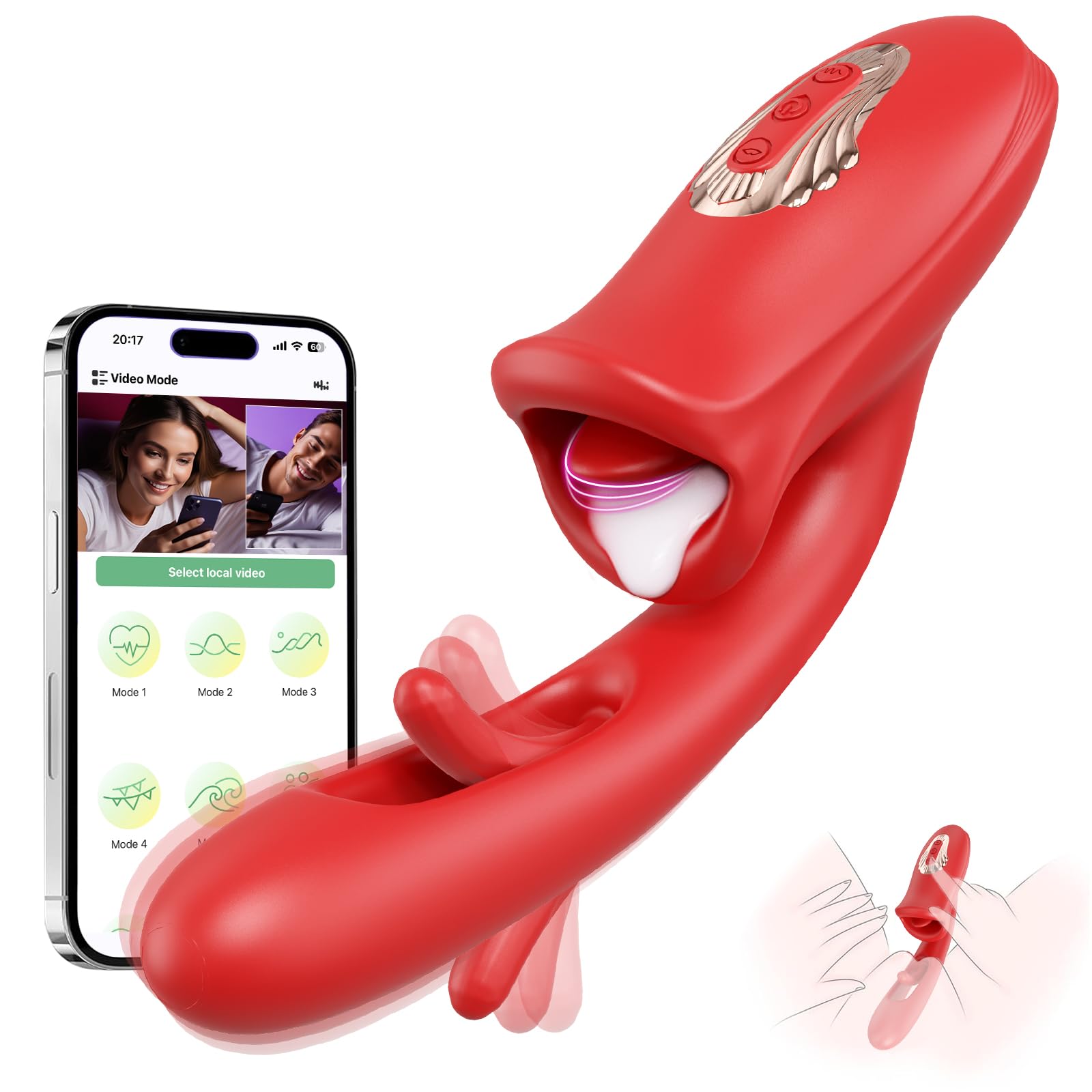 Premium Rose Vibrator for Women - APP & Remote Control G Spot & Clitoral Stimulator with 9 Licking/Sucking Modes - Perfect for Couples Play, Solo Pleasure & Sensual Massage