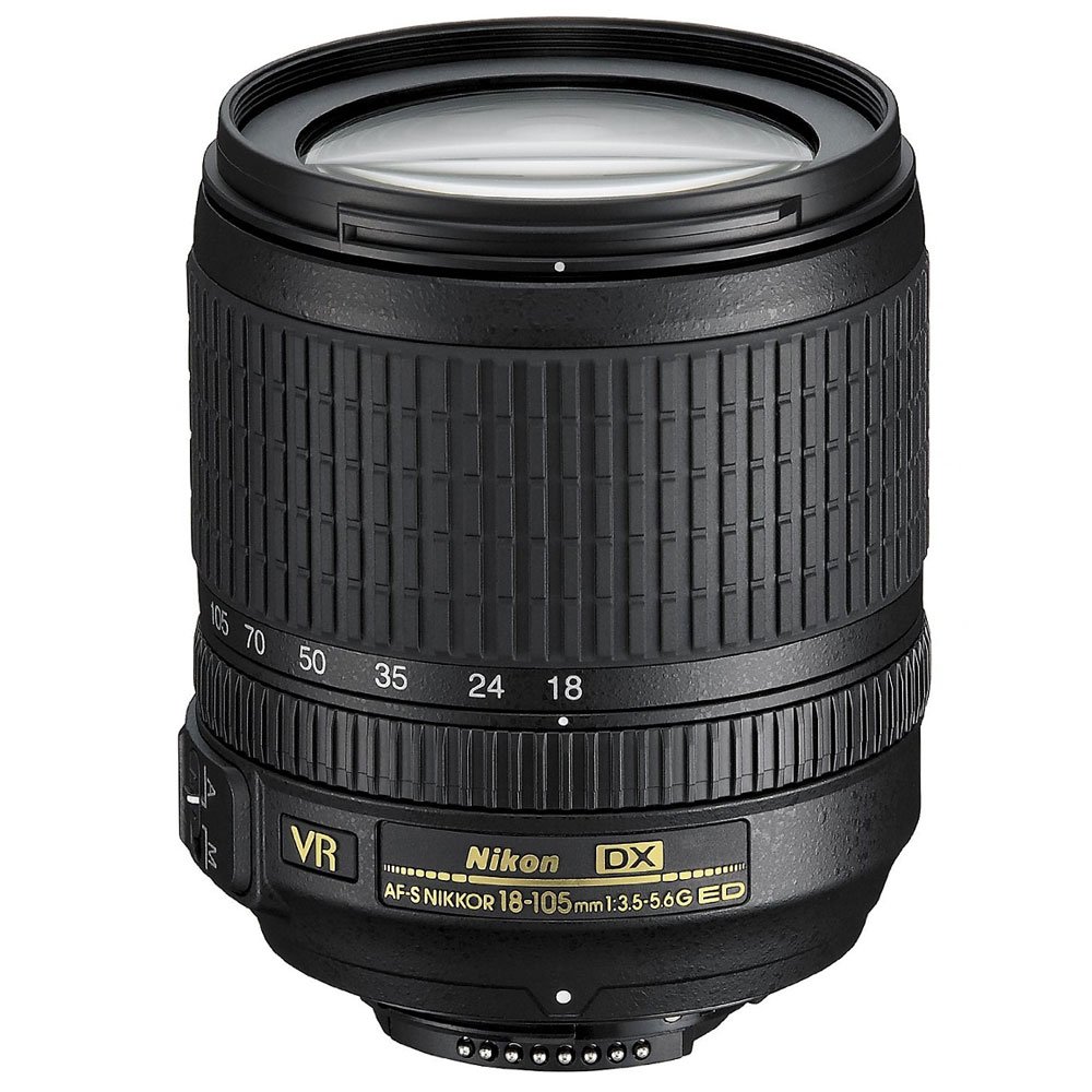 Nikon 18-105mm f/3.5-5.6G ED AF-S DX VR Nikkor Zoom Lens for D3000 D3100 D3200 D3300 D5100 D5200 D5300 D7000 D7100 D90 DSLR Cameras - Perfect for Travel, Portrait & Landscape Photography
