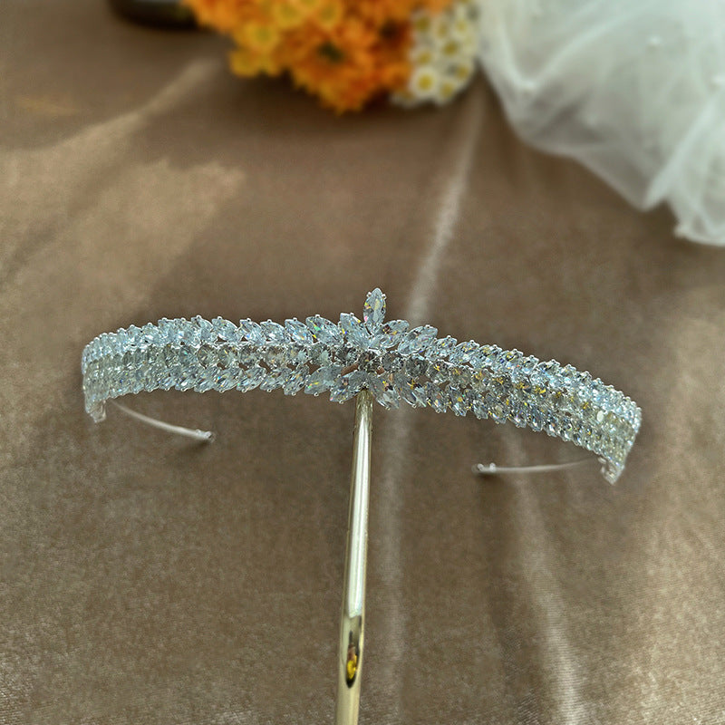 Sparkling Zircon Crystal Bridal Tiara Headpiece – Elegant Wedding Hair Accessory for Bride, Bridesmaids & Special Occasions | Perfect for Weddings, Prom, Pageants & Formal Events