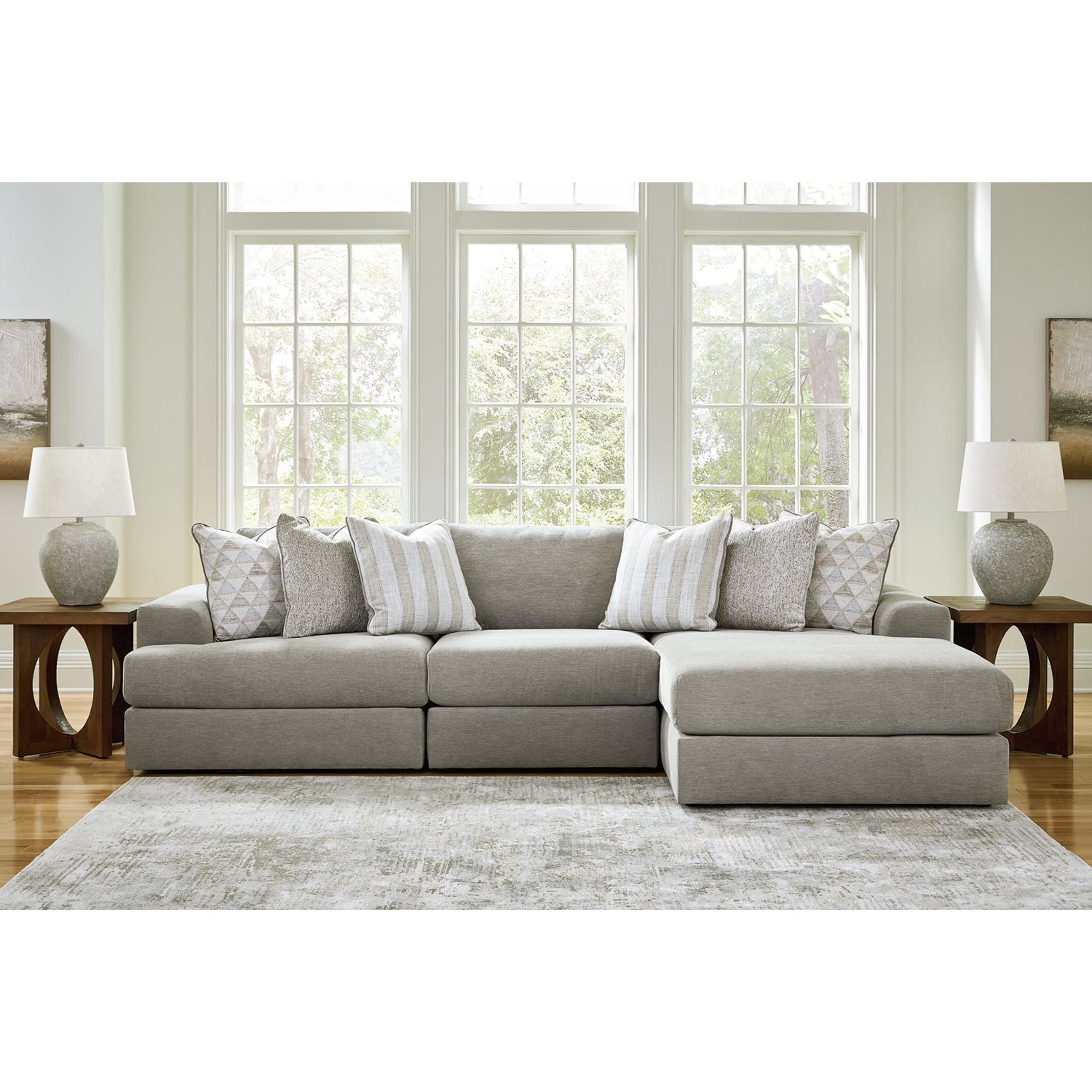 Avaliyah 3-Piece Modular Sectional Sofa with Chaise Lounge - Modern L-Shaped Living Room Couch for Small Spaces, Apartment & Family Gatherings