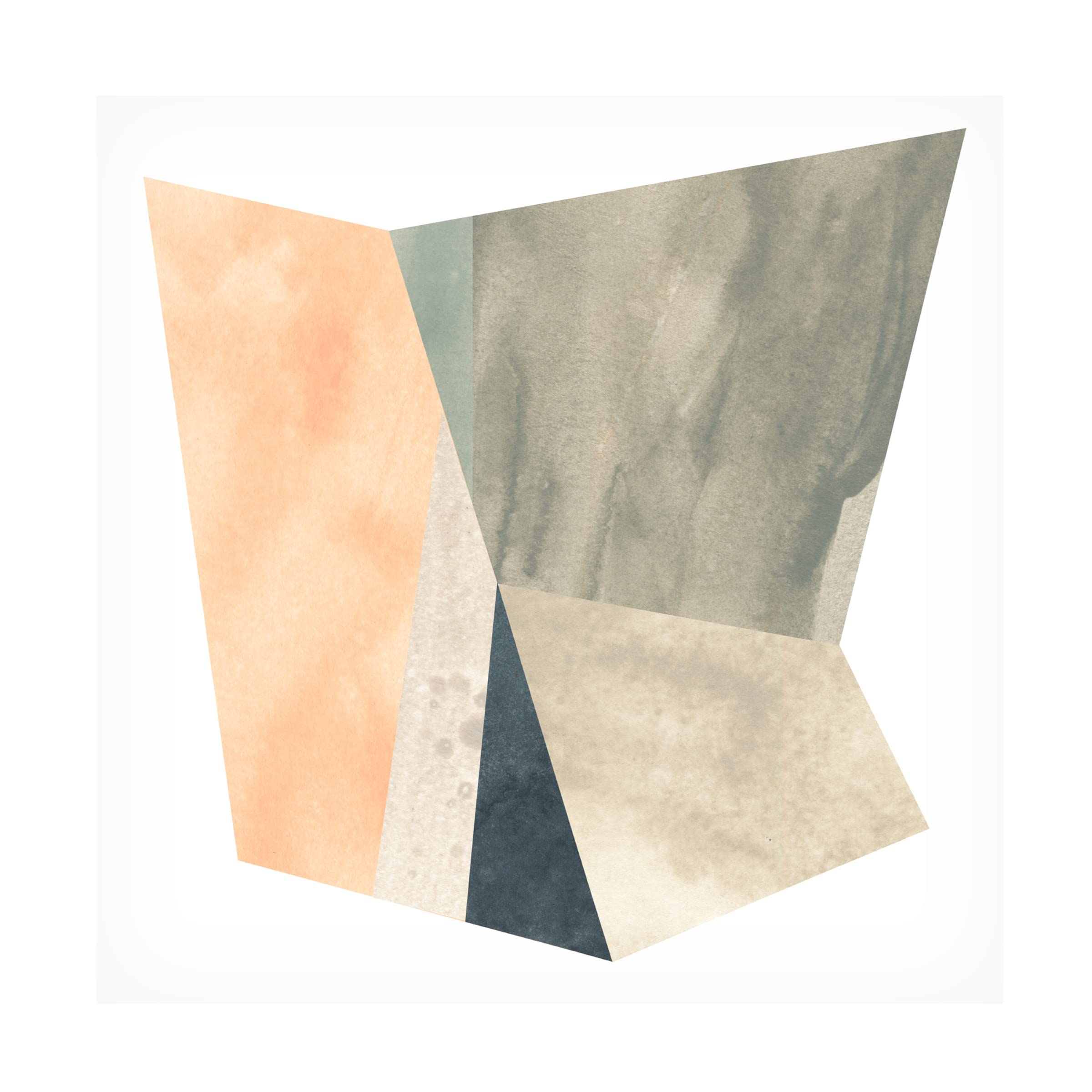 Trademark Fine Art 'Marble Origami I' Canvas Wall Art Print by June Erica Vess - Modern Abstract Home Decor for Living Room, Bedroom & Office