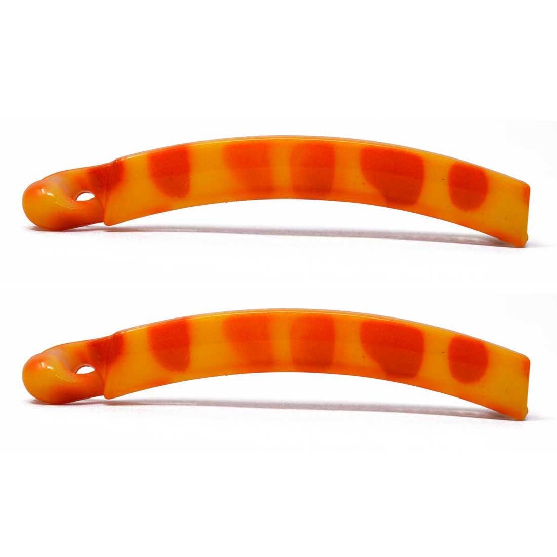 Yellow Solid Tiger Print Banana Hair Clips for Girls & Women - 10cm (2-Pack) | Fashion Hair Accessories for School, Parties & Everyday Style