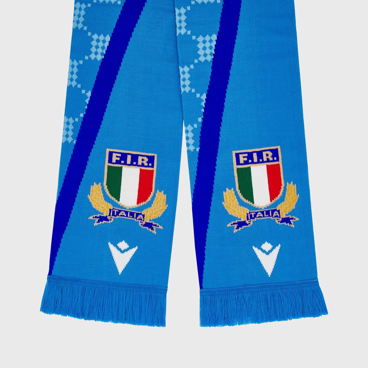 Official Macron Italy Rugby Team Text Scarf - Premium Fan Gear for Match Days & Travel - Perfect for Rugby Games, Supporters & Cold Weather