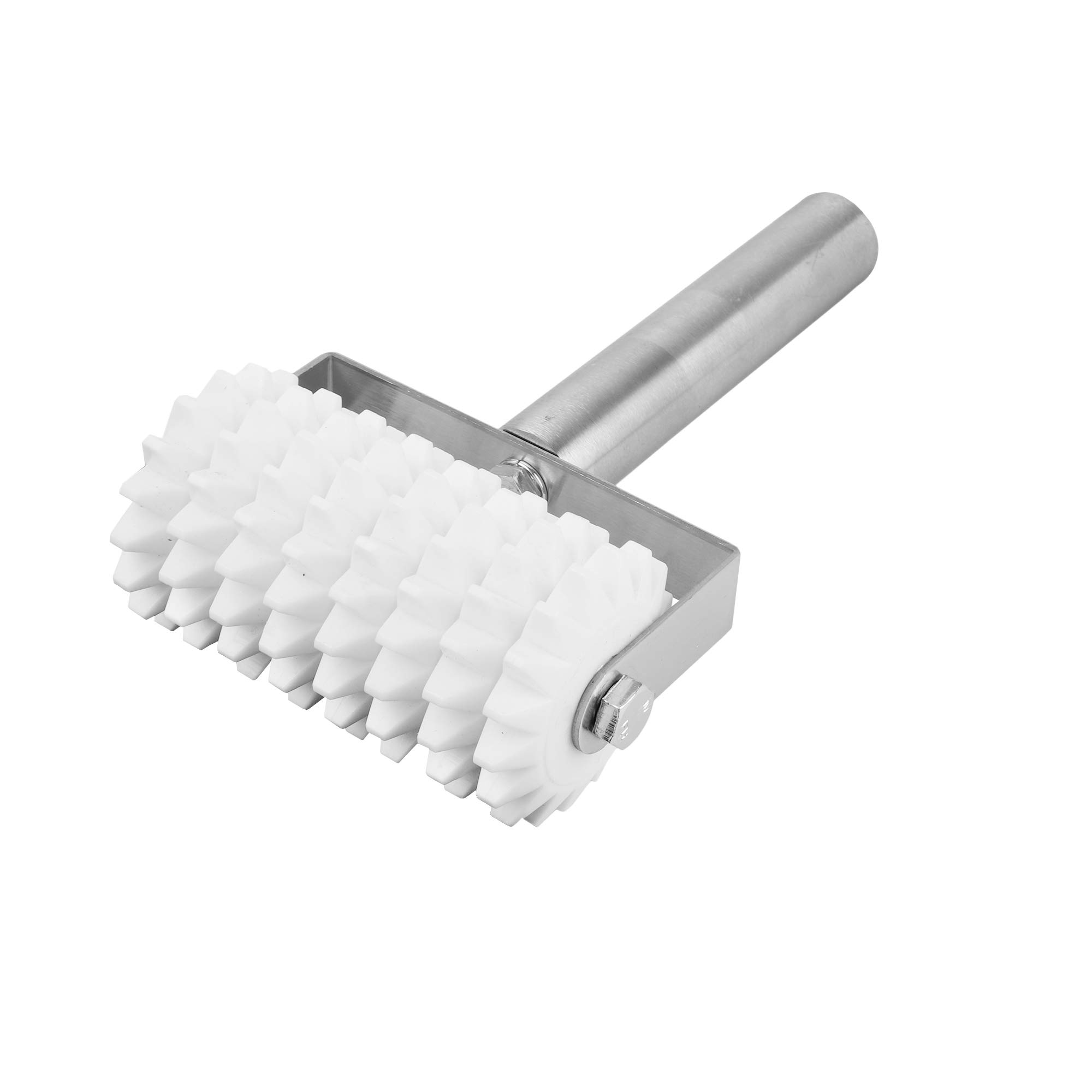 Premium Stainless Steel Dough Roller Docker - 8-Wheel Full-Size Pastry Cutter for Perfect Pie Crusts & Pizza Dough | Ideal for Home Bakers & Professional Kitchens