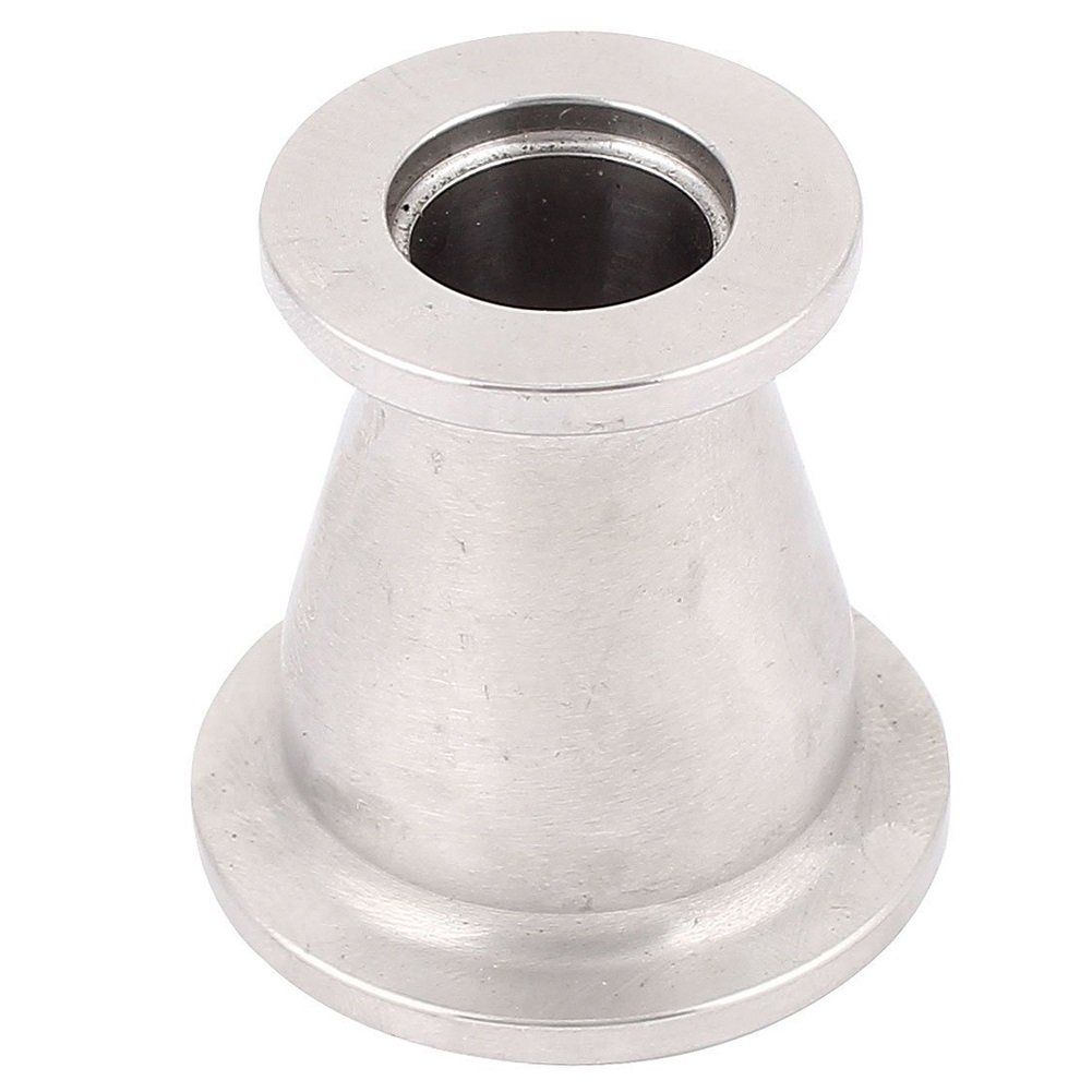 304 Stainless Steel Vacuum Conical Reducer Adapter - NW/KF-40 to NW/KF-25 Flange Fitting for Laboratory & Industrial Vacuum Systems