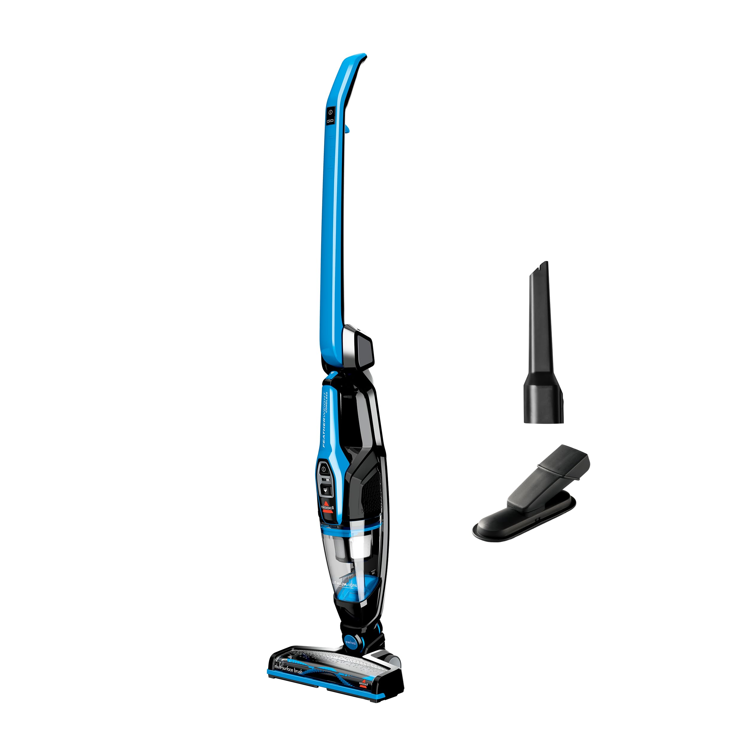 Bissell 3061 Featherweight Cordless Stick Vacuum Cleaner - Lightweight, Self-Standing, Electric Blue & Black - Perfect for Hard Floors, Carpets, Pet Hair, and Quick Cleanups