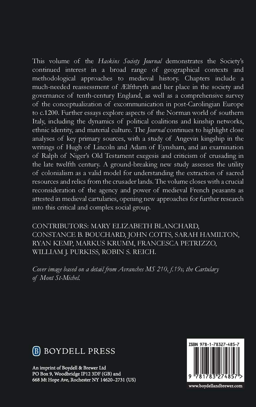 The Haskins Society Journal 30: 2018 - Medieval History Research & Academic Studies | Perfect for Historians, Scholars & Medieval Enthusiasts