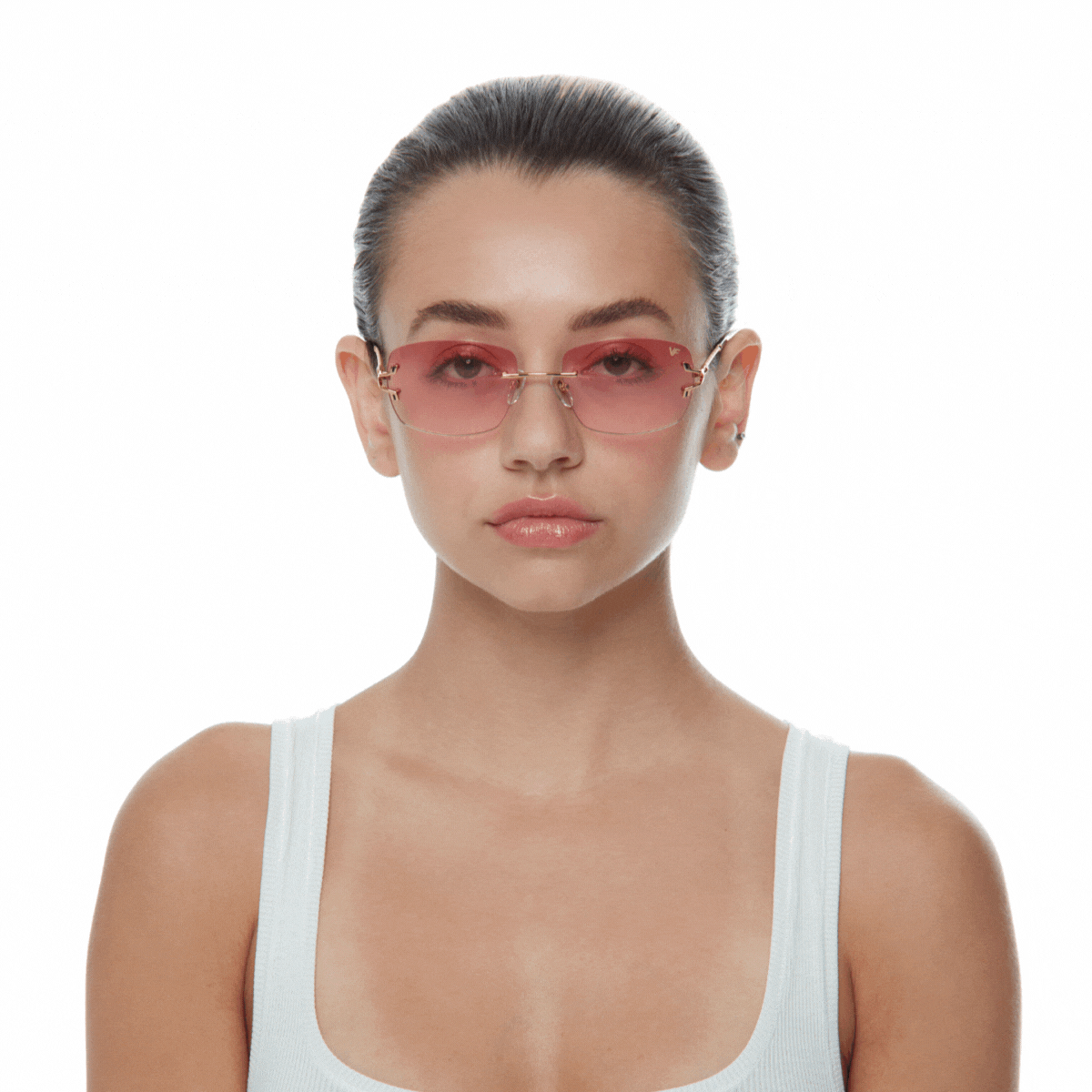 24KT Gold Rimless Drill Mount for Glasses - Premium Eyewear Accessory for Bal Harbour Style | Perfect for Reading, Driving & Fashion