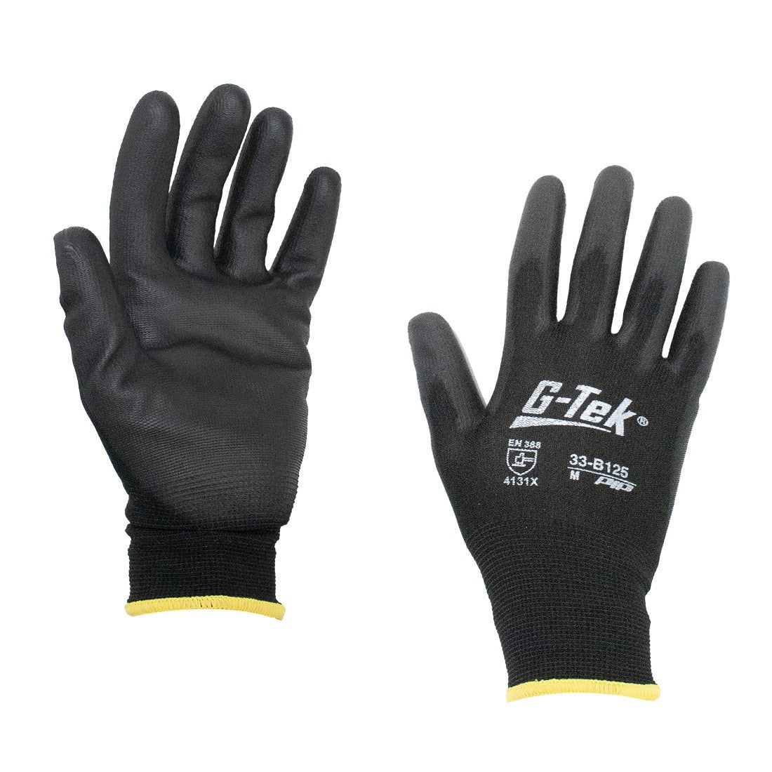 World Enterprises Poly Coated Nylon Gloves - Durable Work Gloves for Construction, Gardening & Outdoor Activities - Waterproof & Abrasion Resistant Safety Gloves