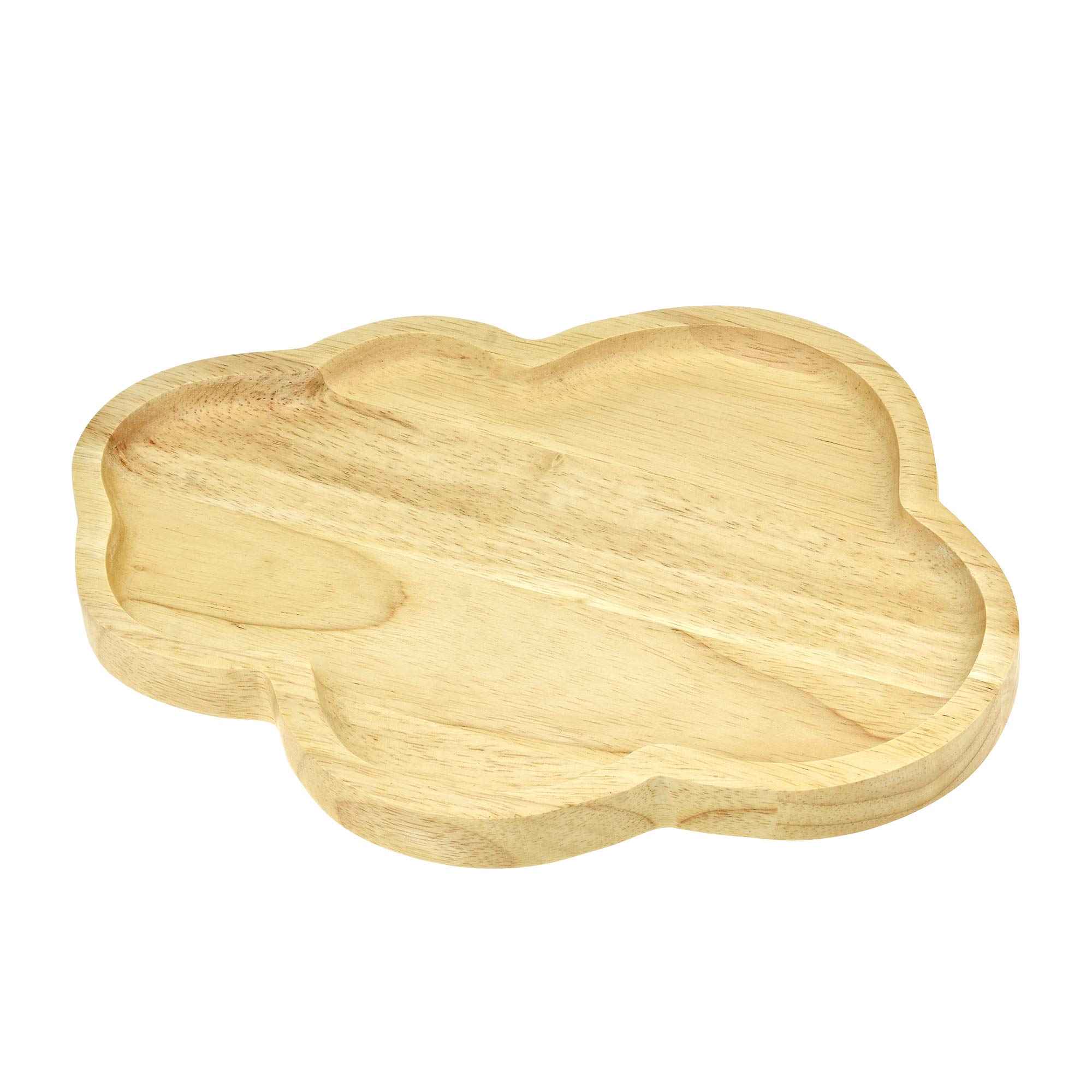 AeraVida Hand Carved Natural Wood Serving Plate - Cloud Shaped Wooden Platter for Cheese, Fruits & Appetizers | Unique Wooden Home Decor for Dining & Kitchen | Eco-Friendly Wooden Dish for Parties & Gifts