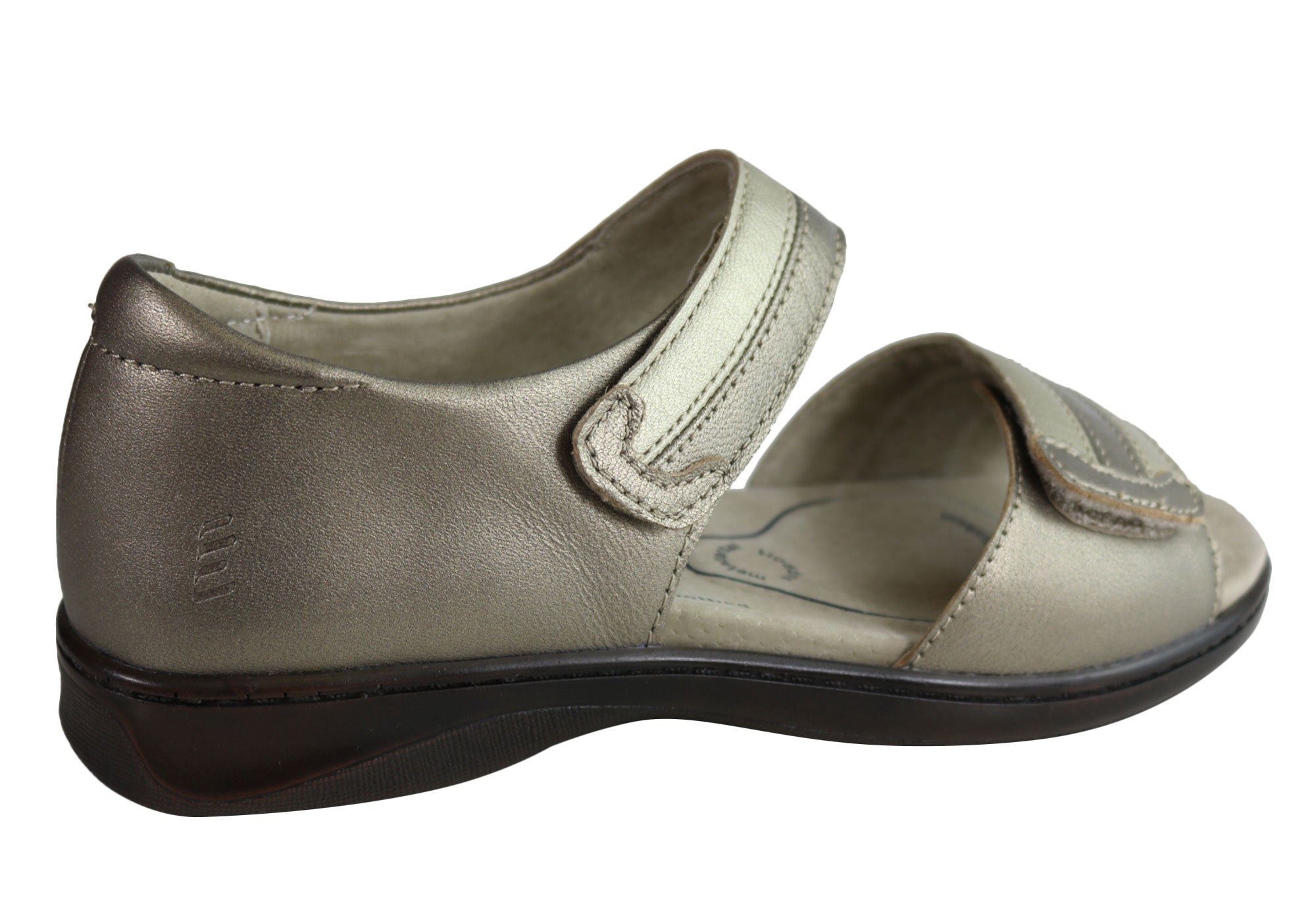 Homyped Dakota Women's Leather Wide Fit Sandals - Comfortable Slip-On Sandals for Wide Feet - Perfect for Walking, Travel & Summer Outfits