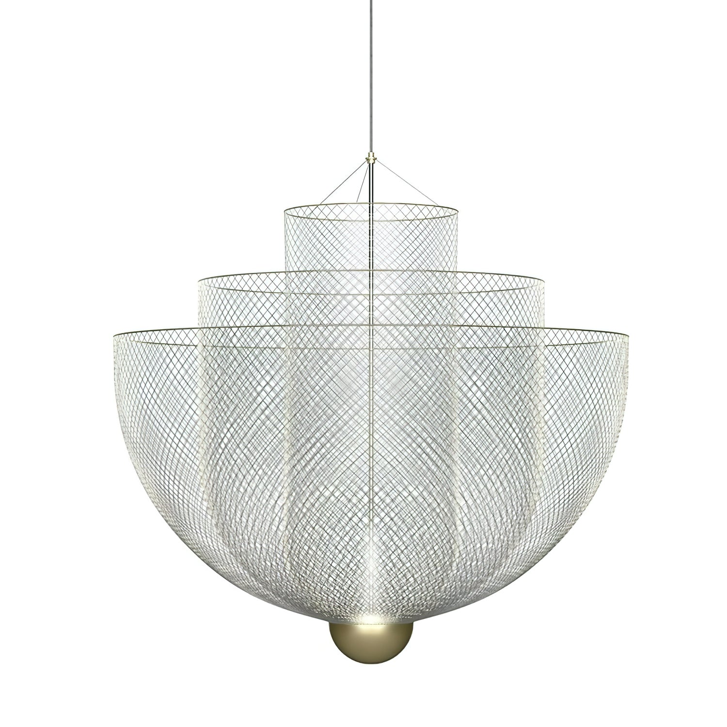 Meshmatics Modern Hanging Lamp - Adjustable LED Pendant Light for Living Room, Bedroom, Kitchen & Dining Room - Stylish Home Decor Lighting Fixture