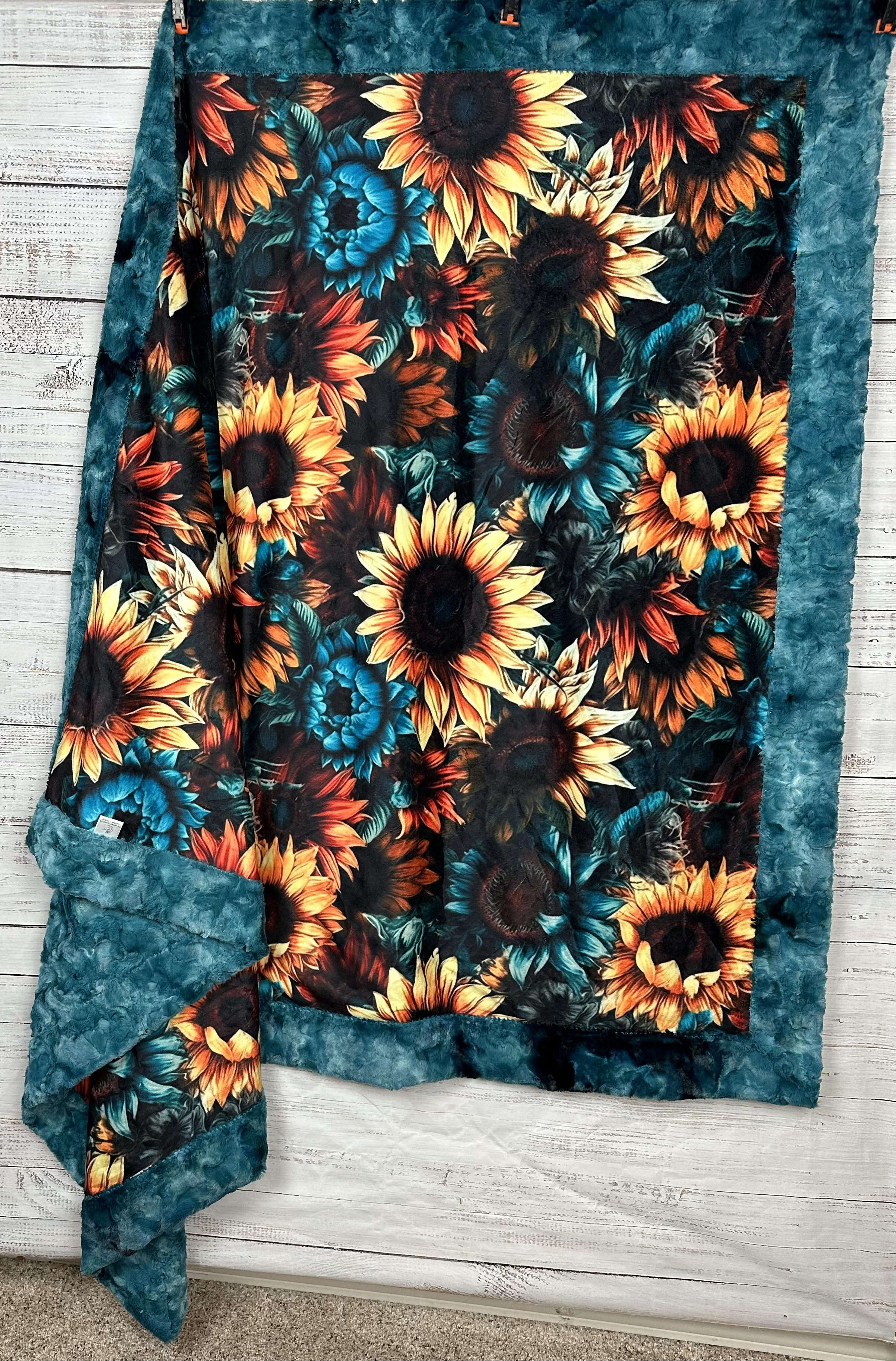 Galaxy Sunflower Print 55x79 Inch Soft Minky Blanket - Cozy Throw for Bed, Sofa, and Outdoor Picnics