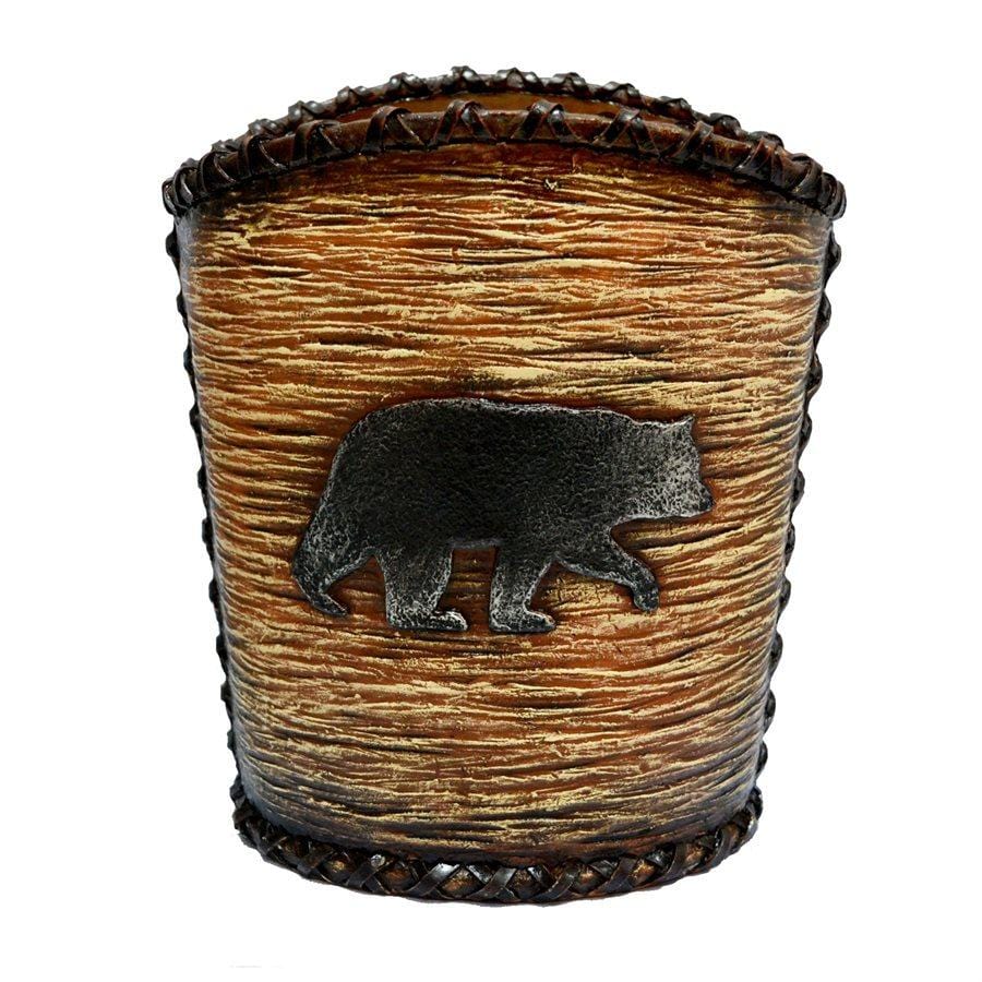 Rustic Bear 14-Piece Bath Accessory Set with Joshua Towel - Complete Bathroom Decor for Cozy Home Spa Experience