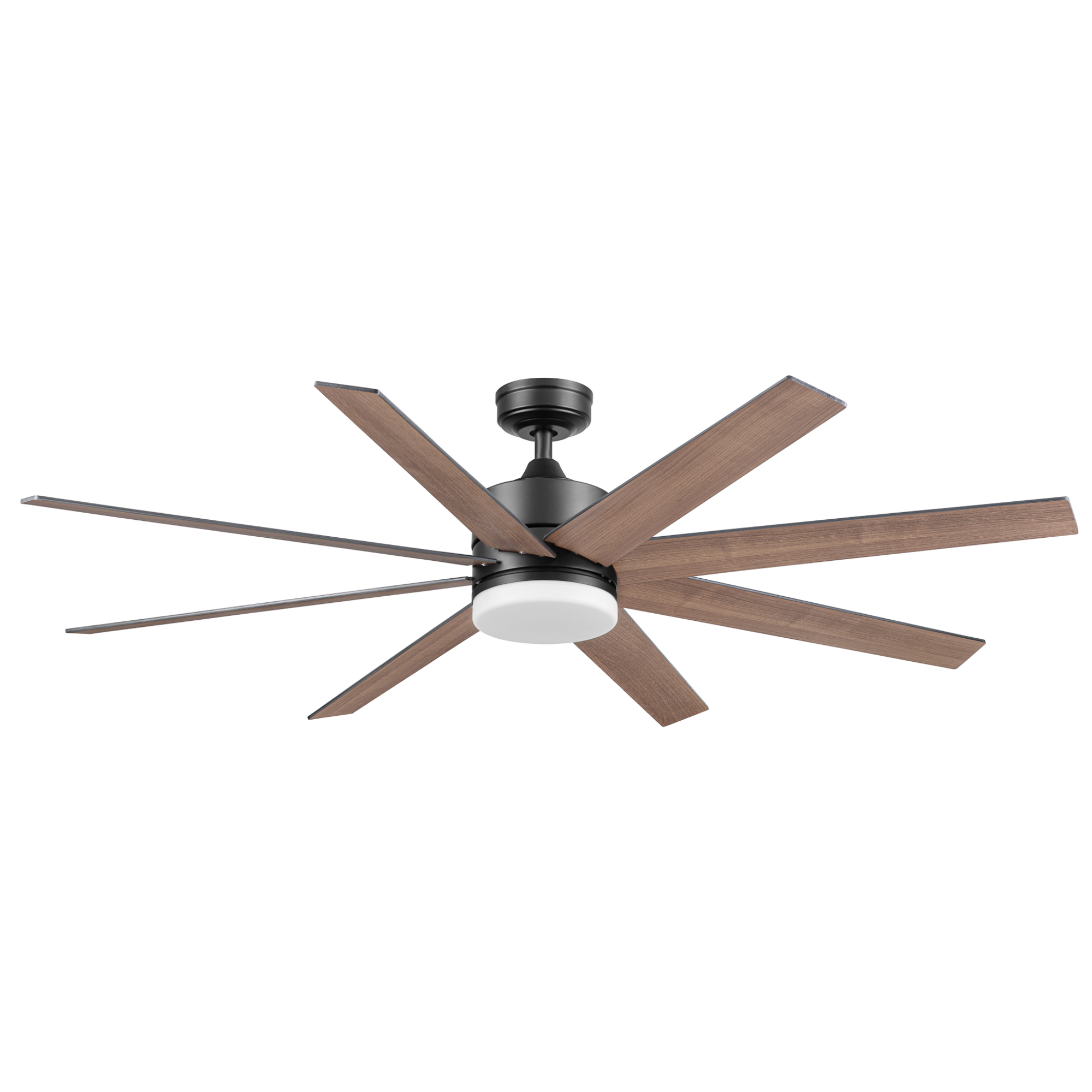 62 Inch Honeywell Kildee Matte Black Smart Ceiling Fan with Color Changing LED Light, Remote Control - Perfect for Living Room, Bedroom & Outdoor Patio