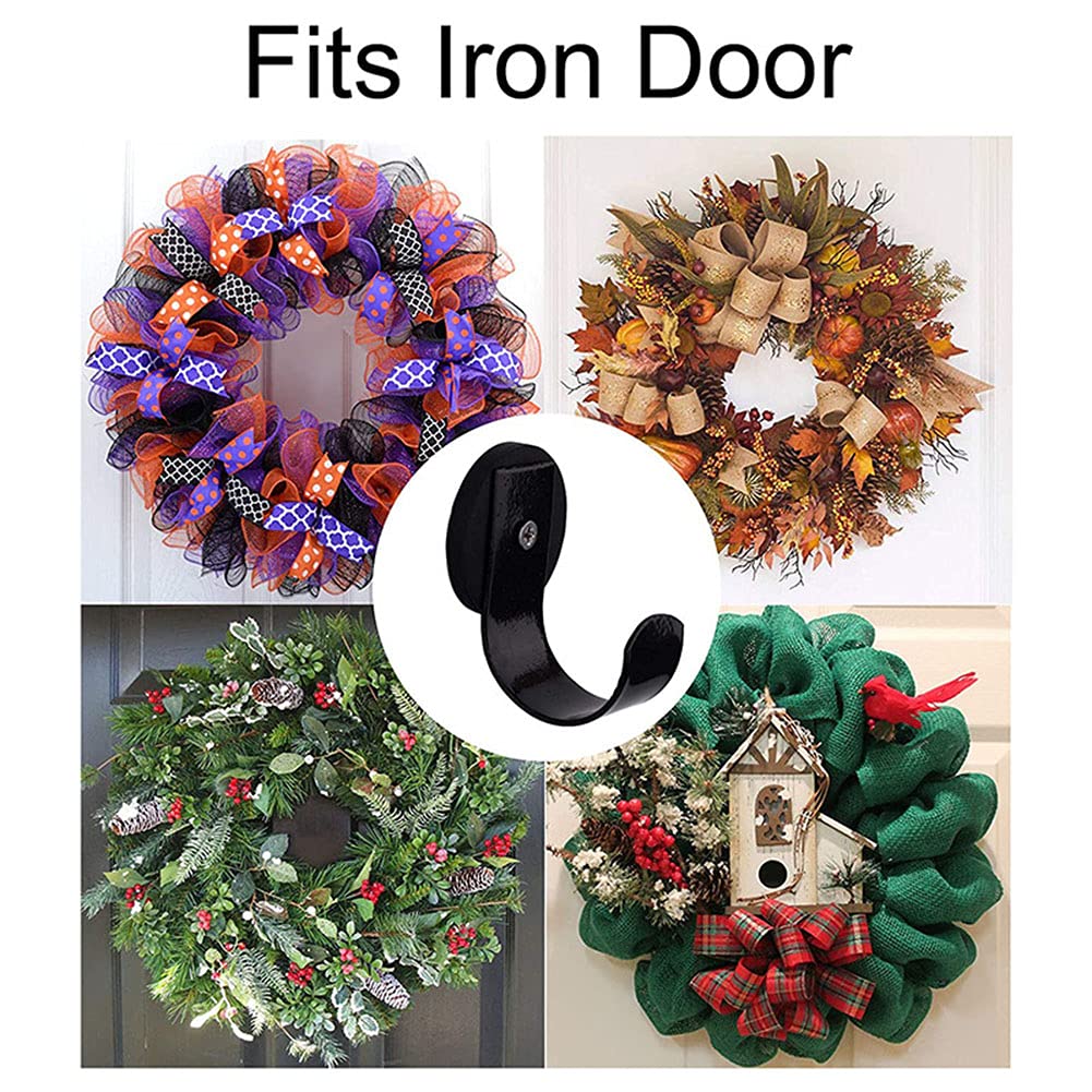 Heavy Duty Magnetic Hooks - 2pcs for Wreath, Door, Refrigerator Hanging
