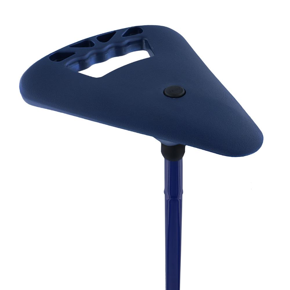 Flipstick Straight Folding Seat Cane - Portable Walking Stick with Built-in Seat - Blue with Blue Carry Bag - Non-Adjustable - Perfect for Hiking, Travel & Outdoor Activities