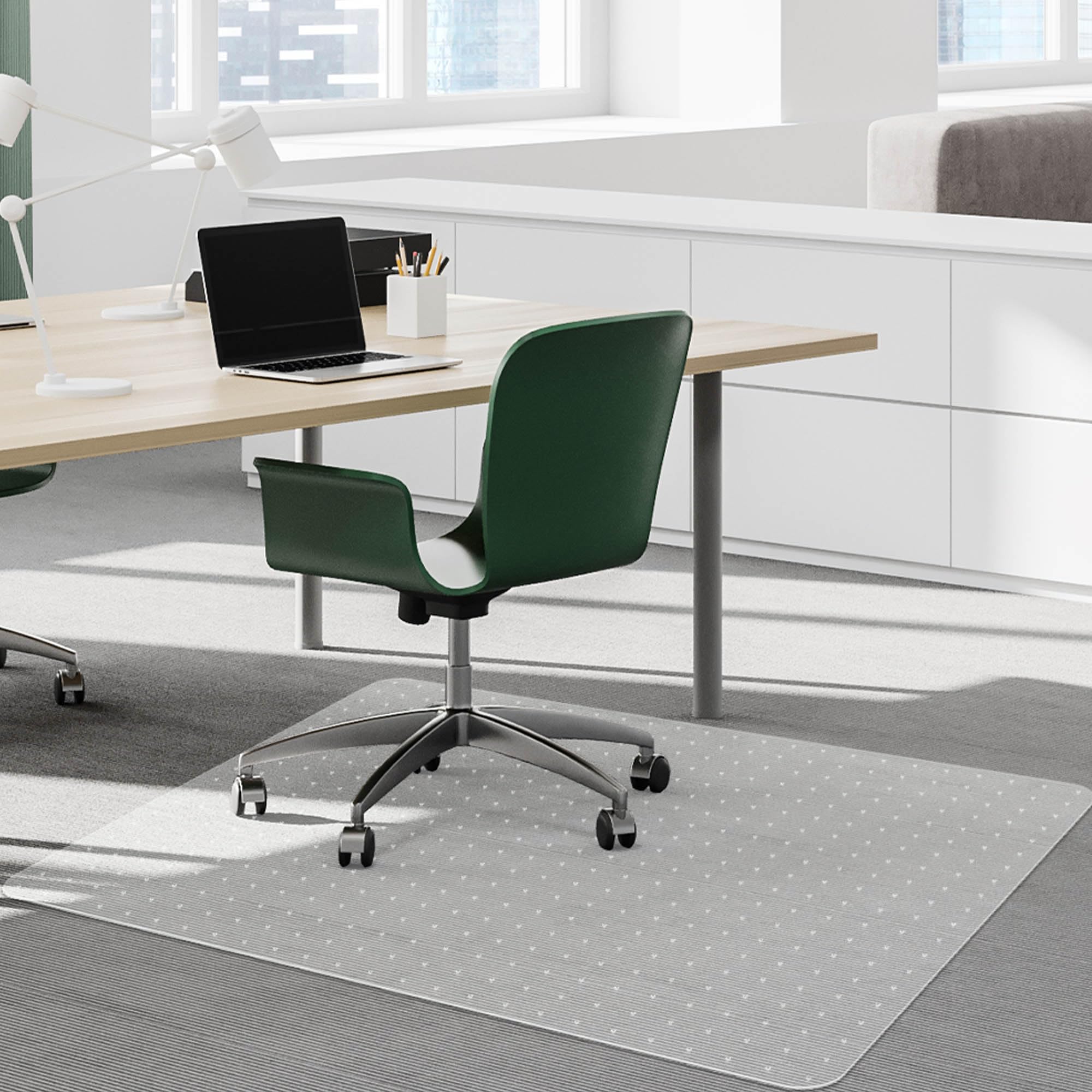 45” x 53” Large Office Chair Mat for Carpet - Heavy Duty Plastic Floor Protector Mat with Easy Glide Rolling | Perfect for Home Office, Computer Desk & Workspace | Protects Carpets from Chair Damage