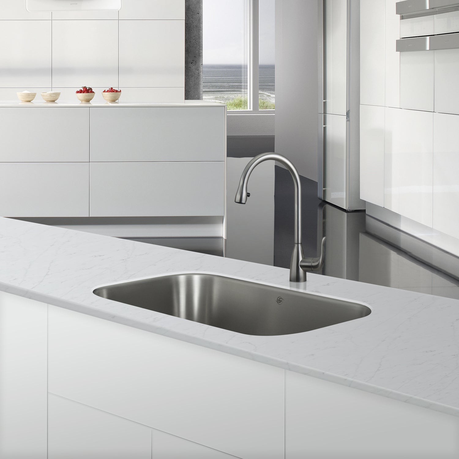 Stainless Steel Undermount Kitchen Sink - 30 x 18 Inches, 18 Gauge, Single Bowl, ADA Compliant (DX 3018A) - Perfect for Modern Kitchens, Restaurant Prep, and Heavy-Duty Home Use